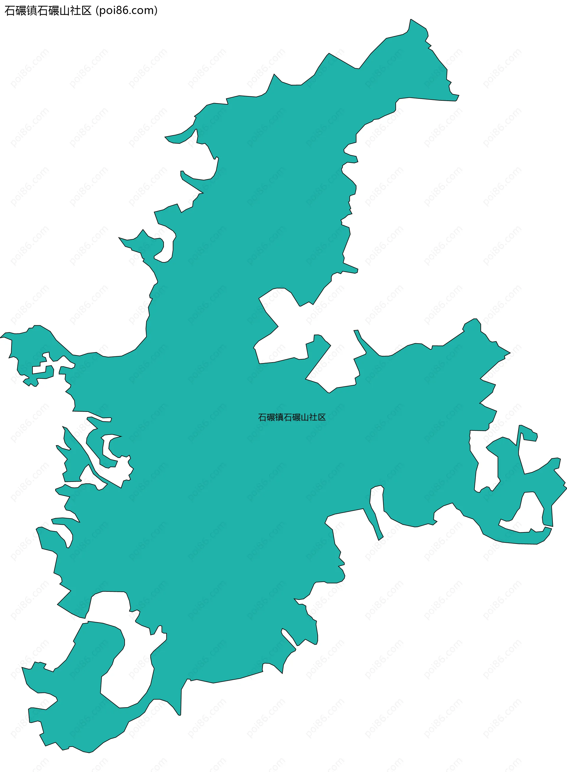 石碾镇石碾山社区边界地图