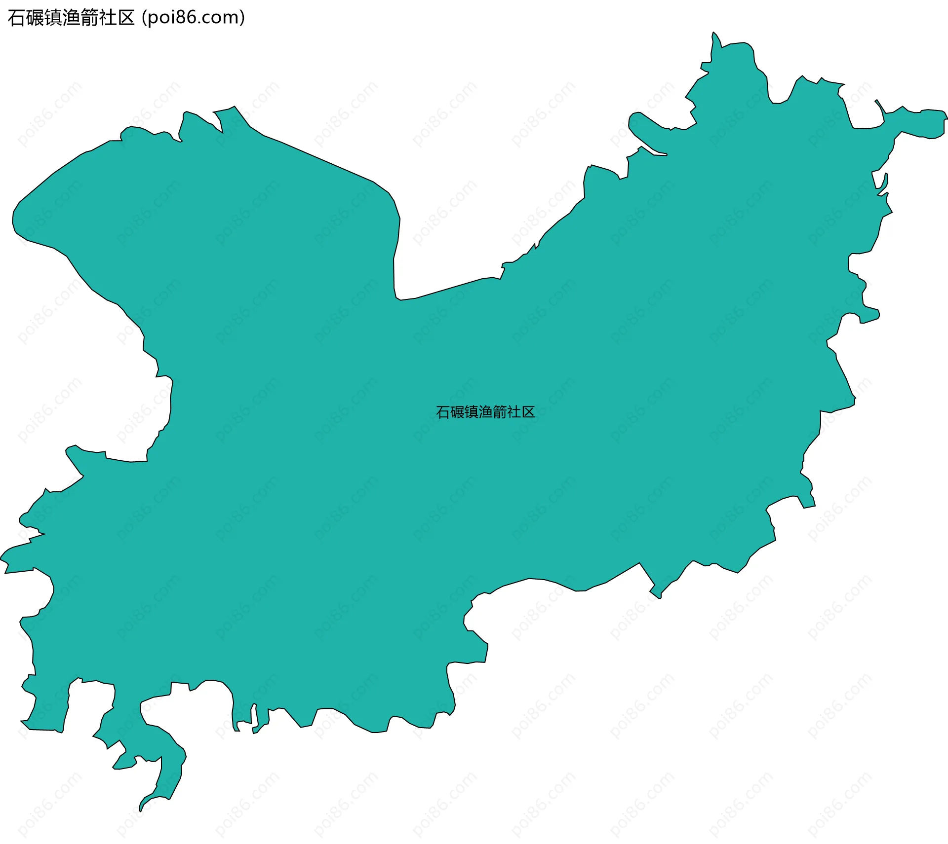 石碾镇渔箭社区边界地图