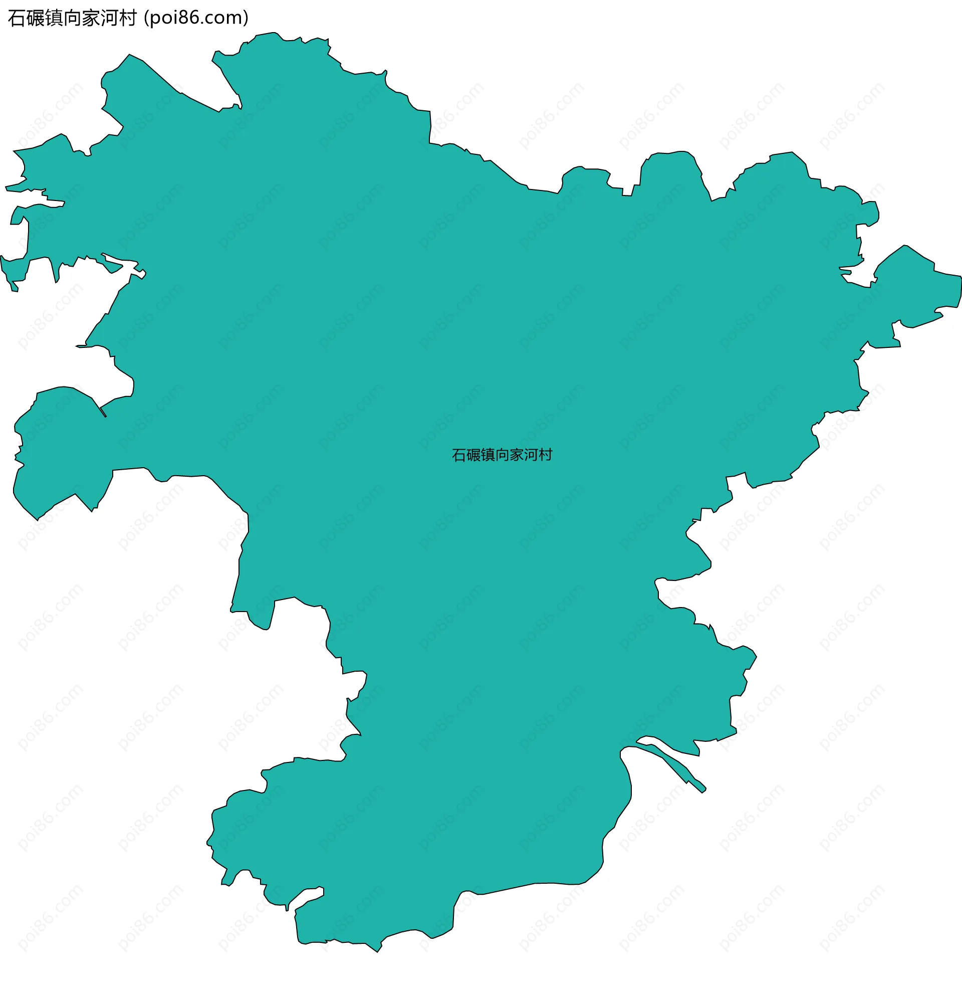 石碾镇向家河村边界地图