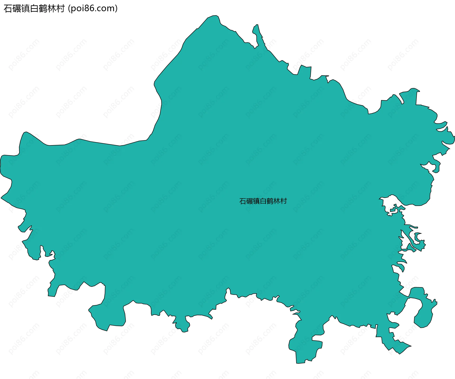 石碾镇白鹤林村边界地图