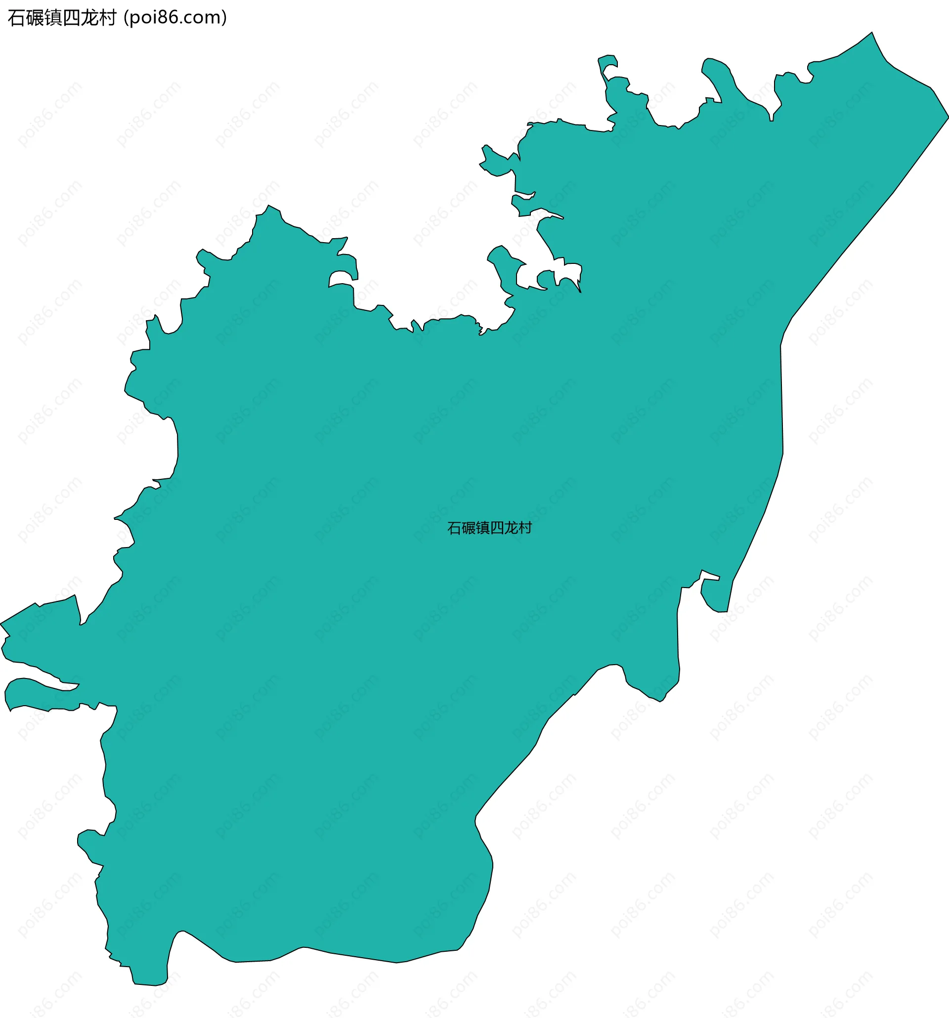 石碾镇四龙村边界地图