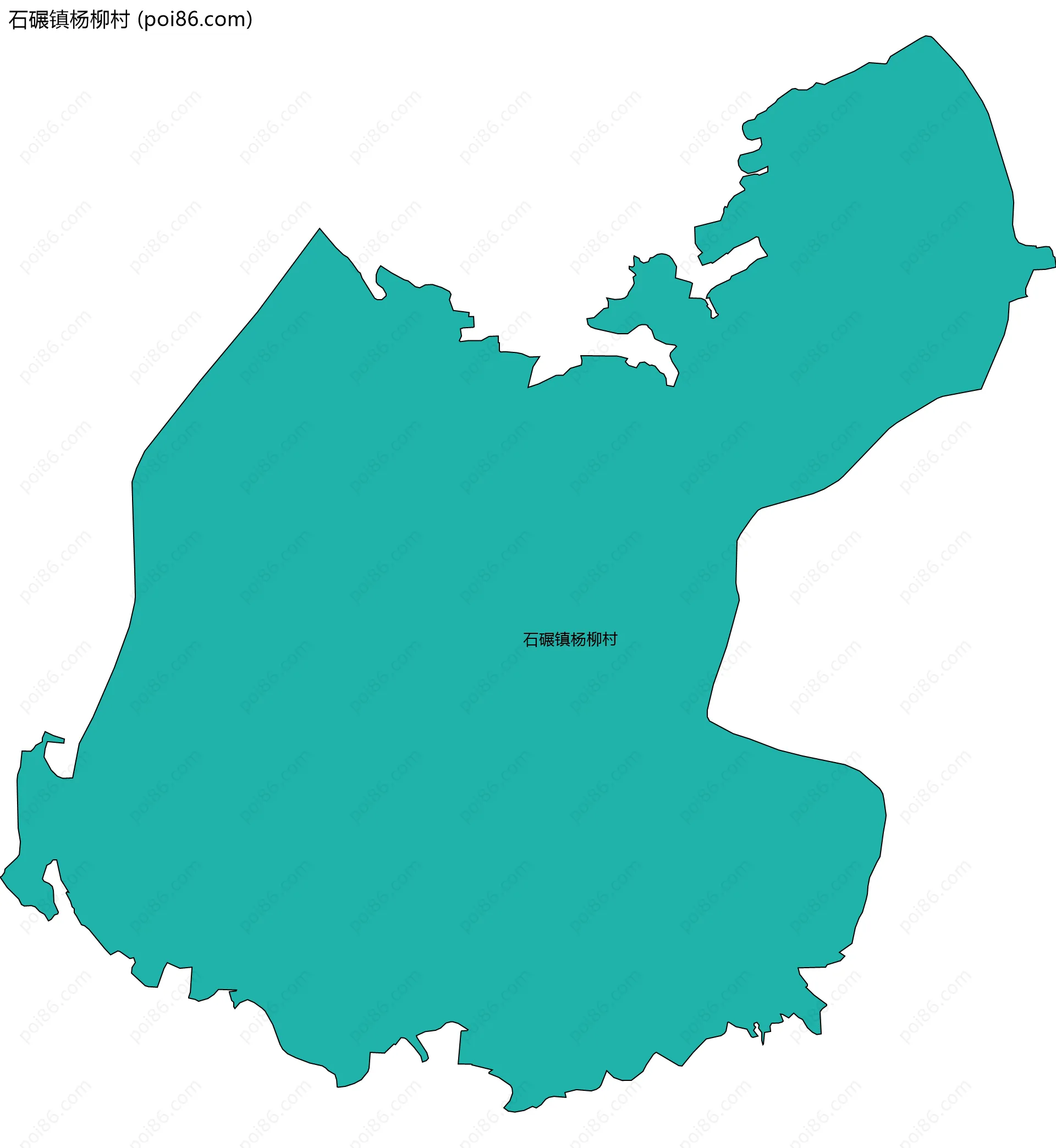 石碾镇杨柳村边界地图