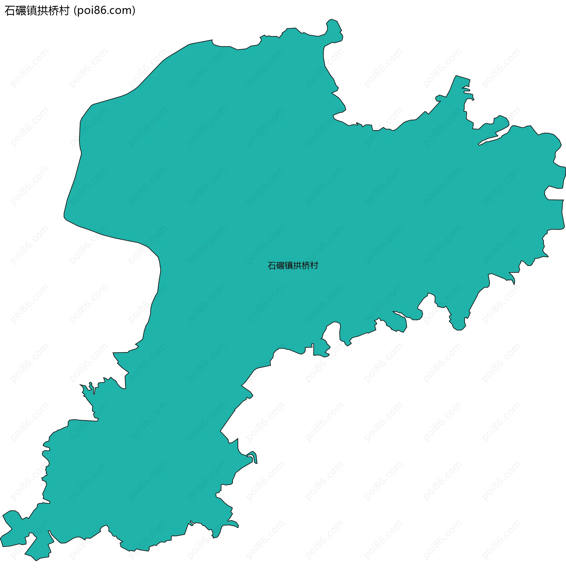 石碾镇拱桥村边界地图