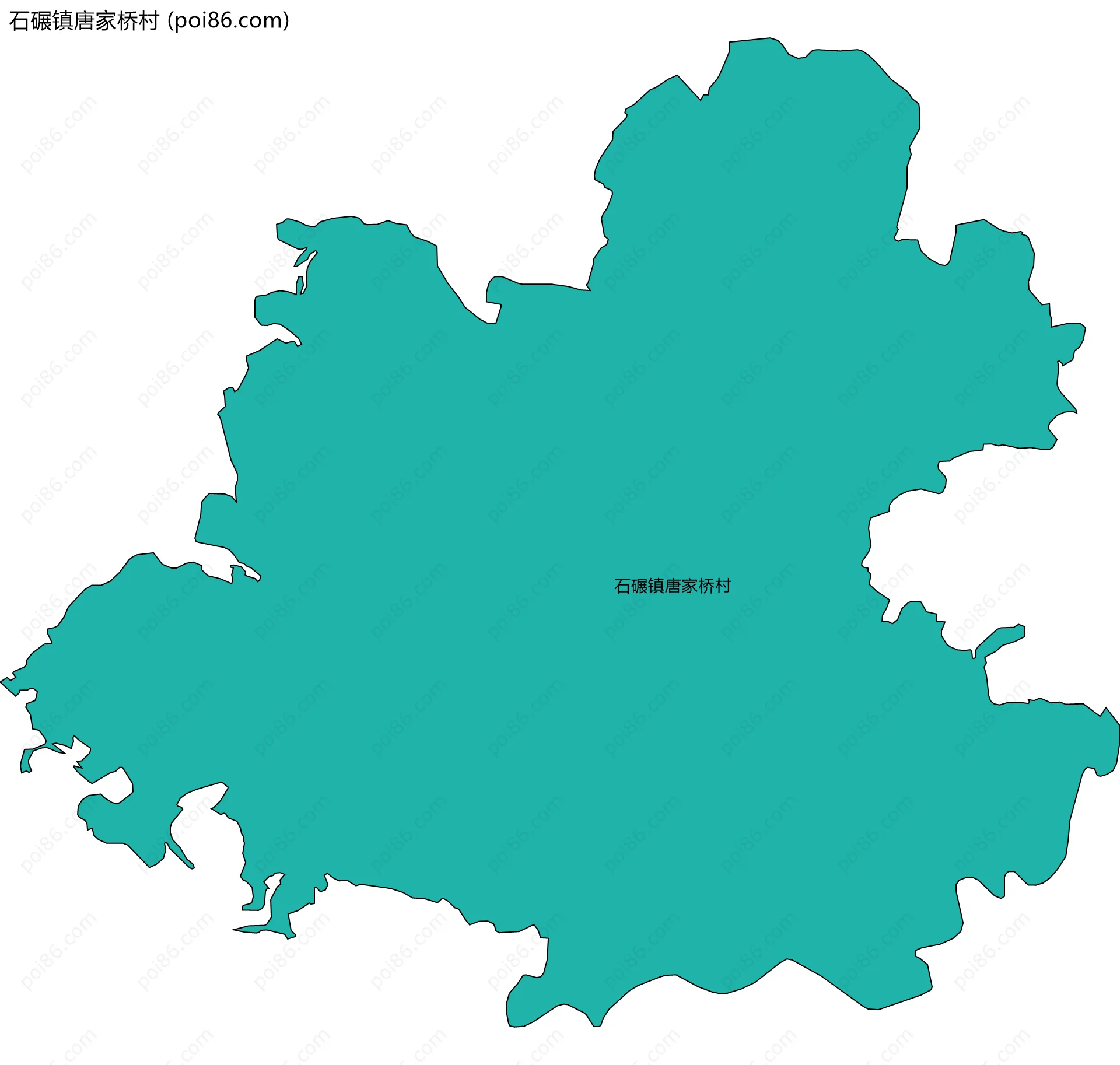 石碾镇唐家桥村边界地图
