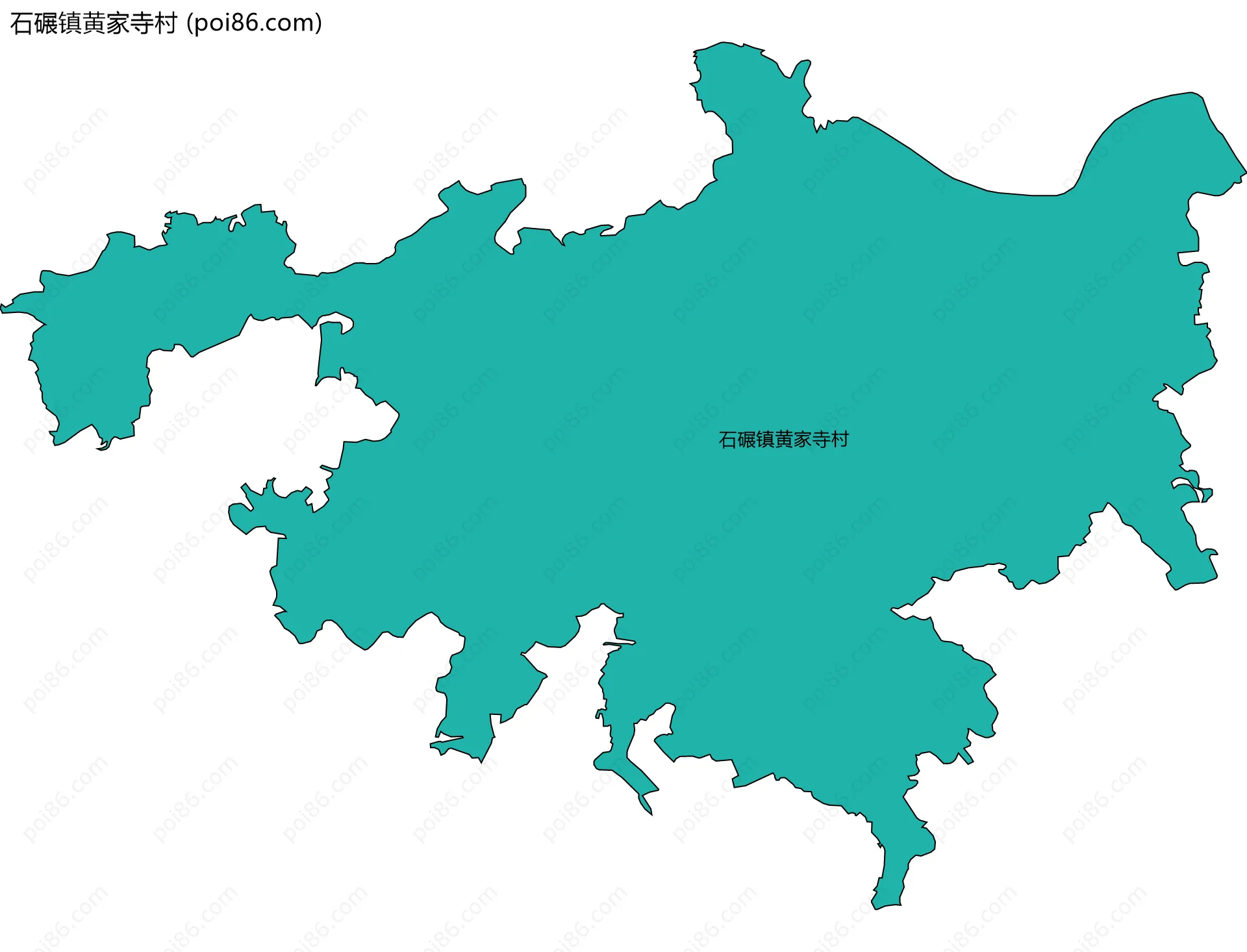 石碾镇黄家寺村边界地图