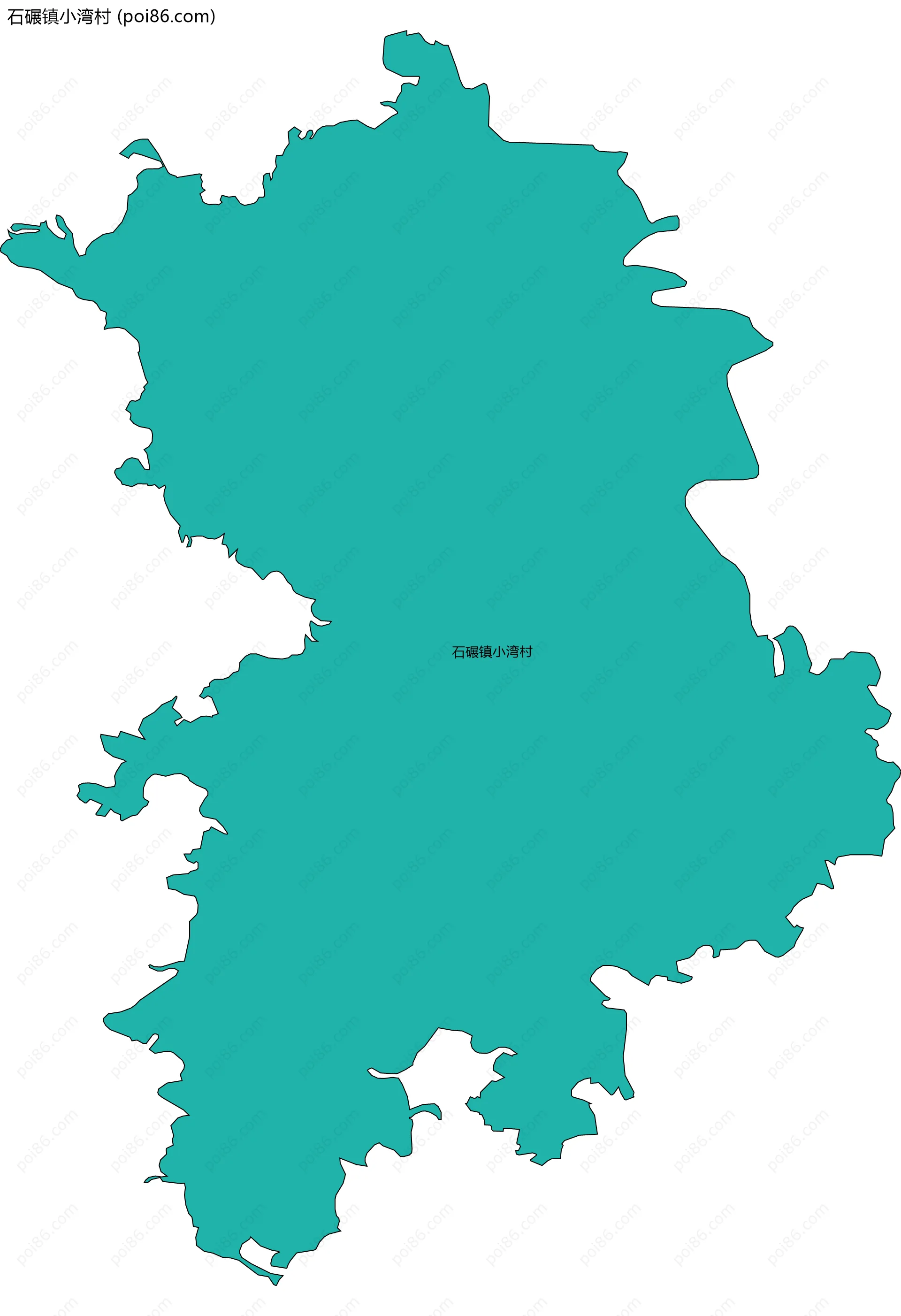 石碾镇小湾村边界地图