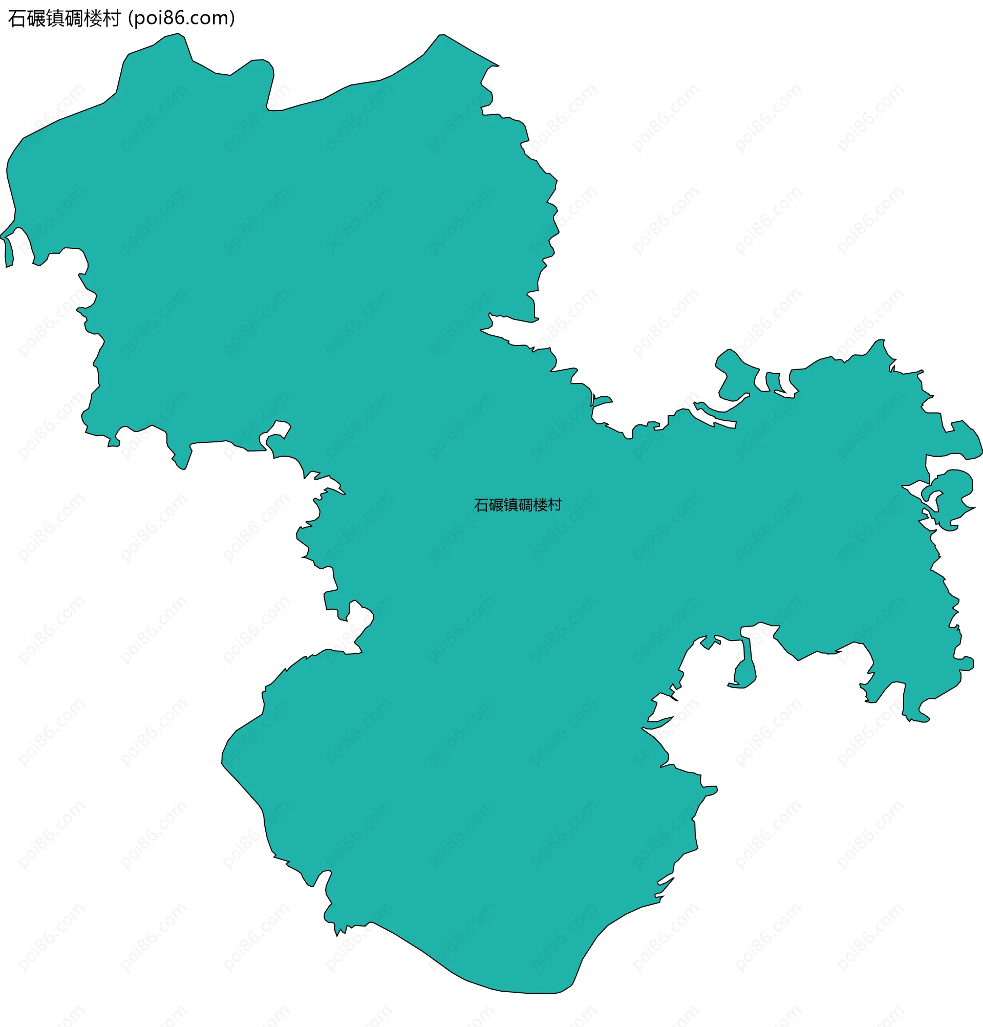 石碾镇碉楼村边界地图