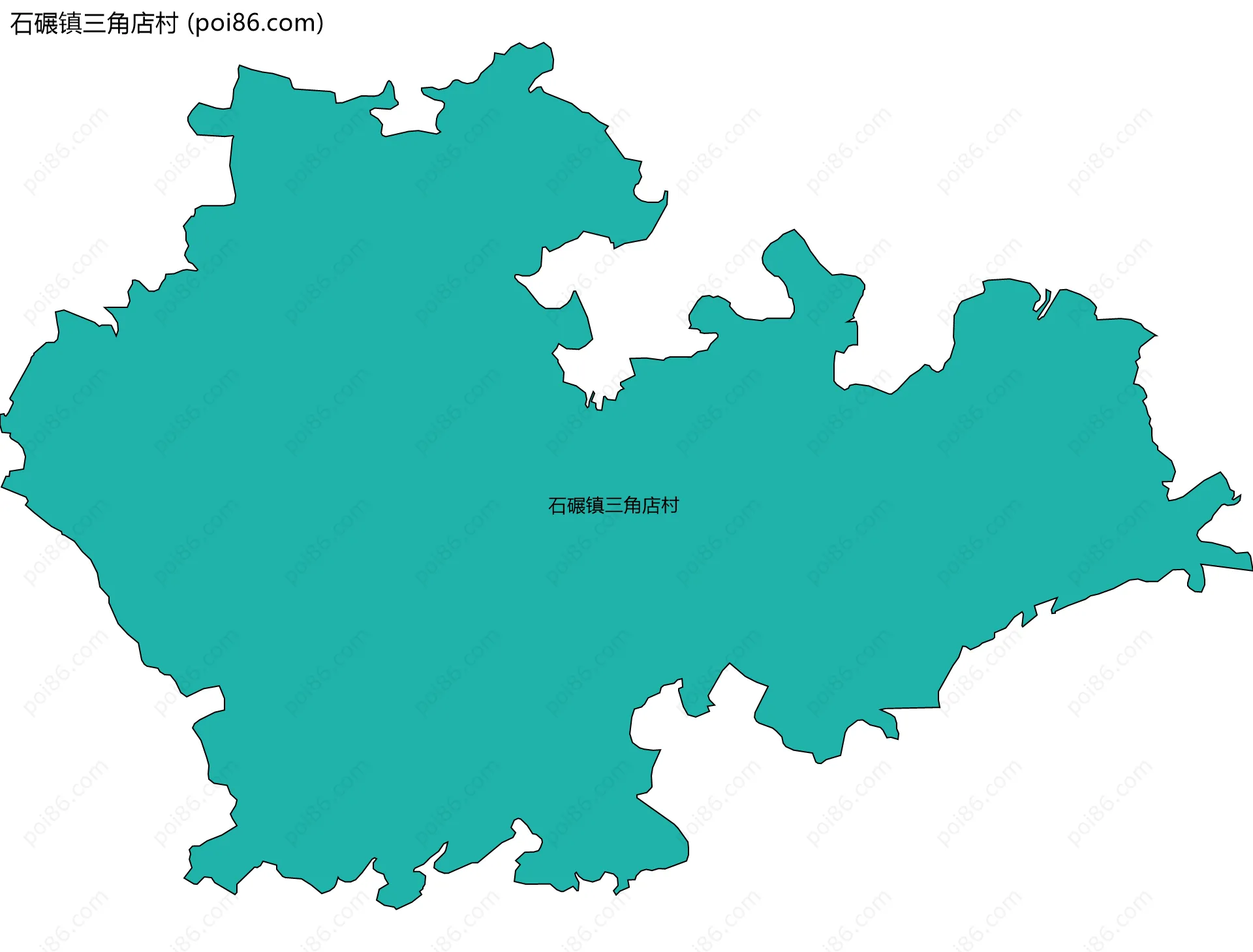 石碾镇三角店村边界地图