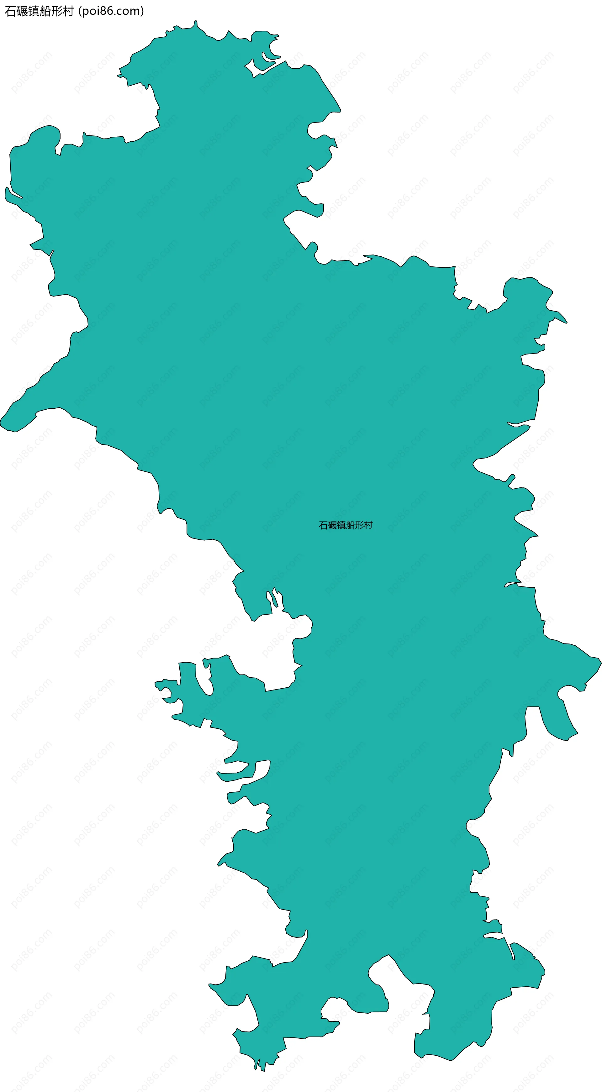 石碾镇船形村边界地图