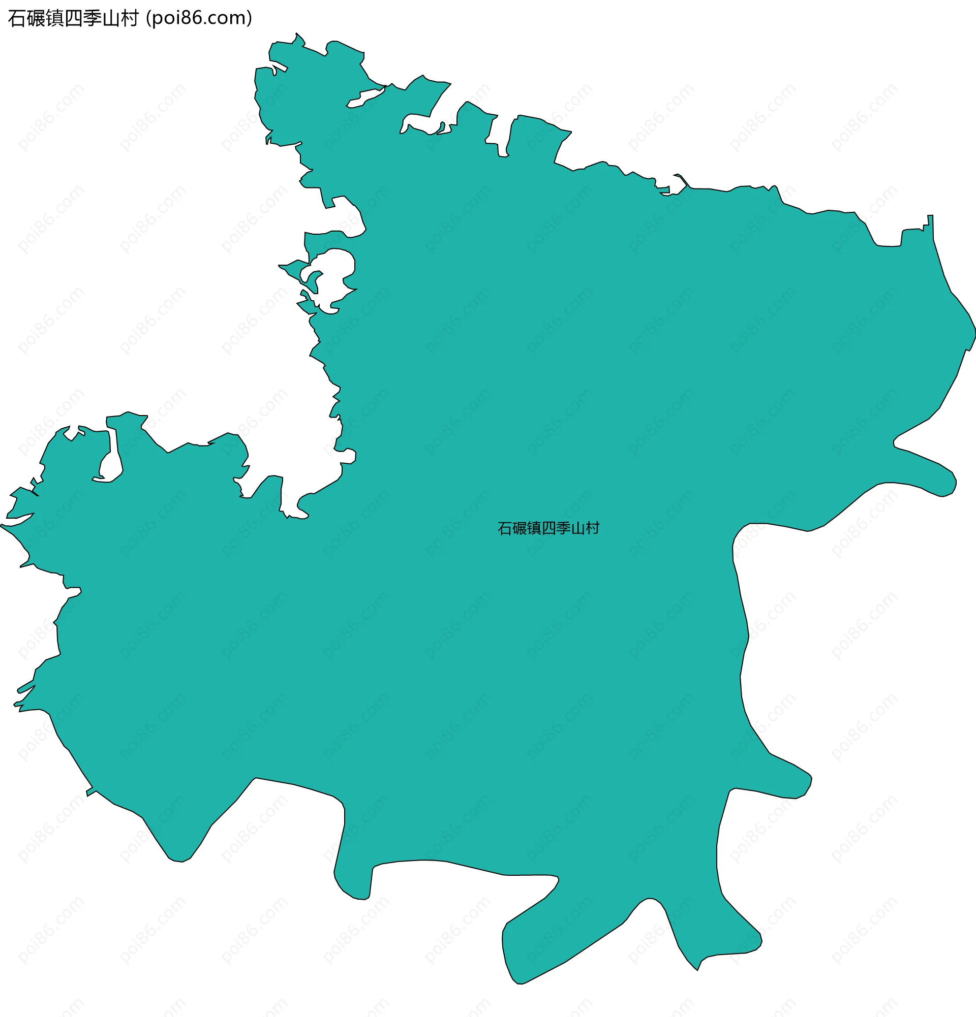 石碾镇四季山村边界地图