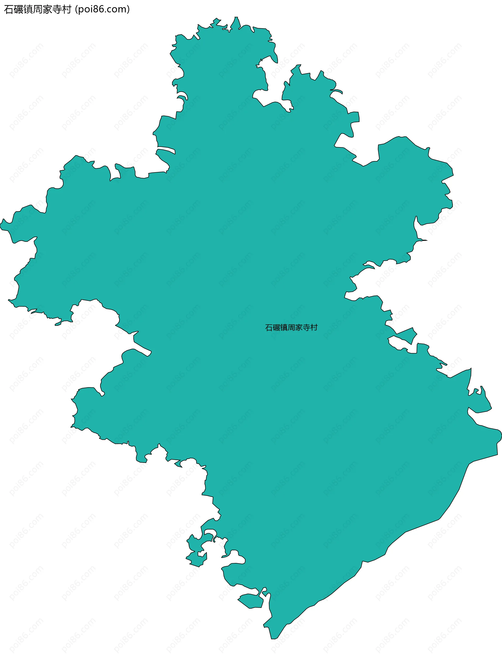 石碾镇周家寺村边界地图