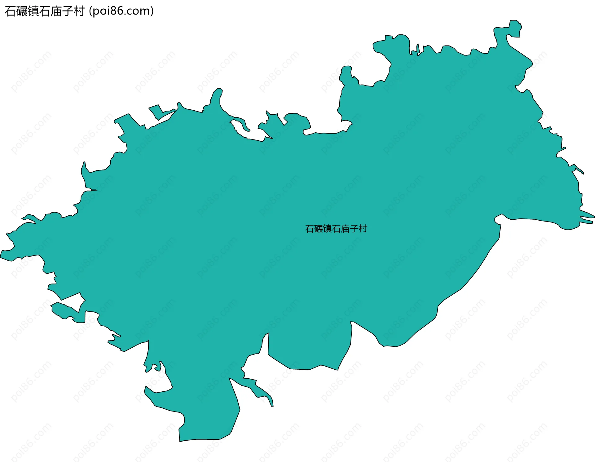 石碾镇石庙子村边界地图