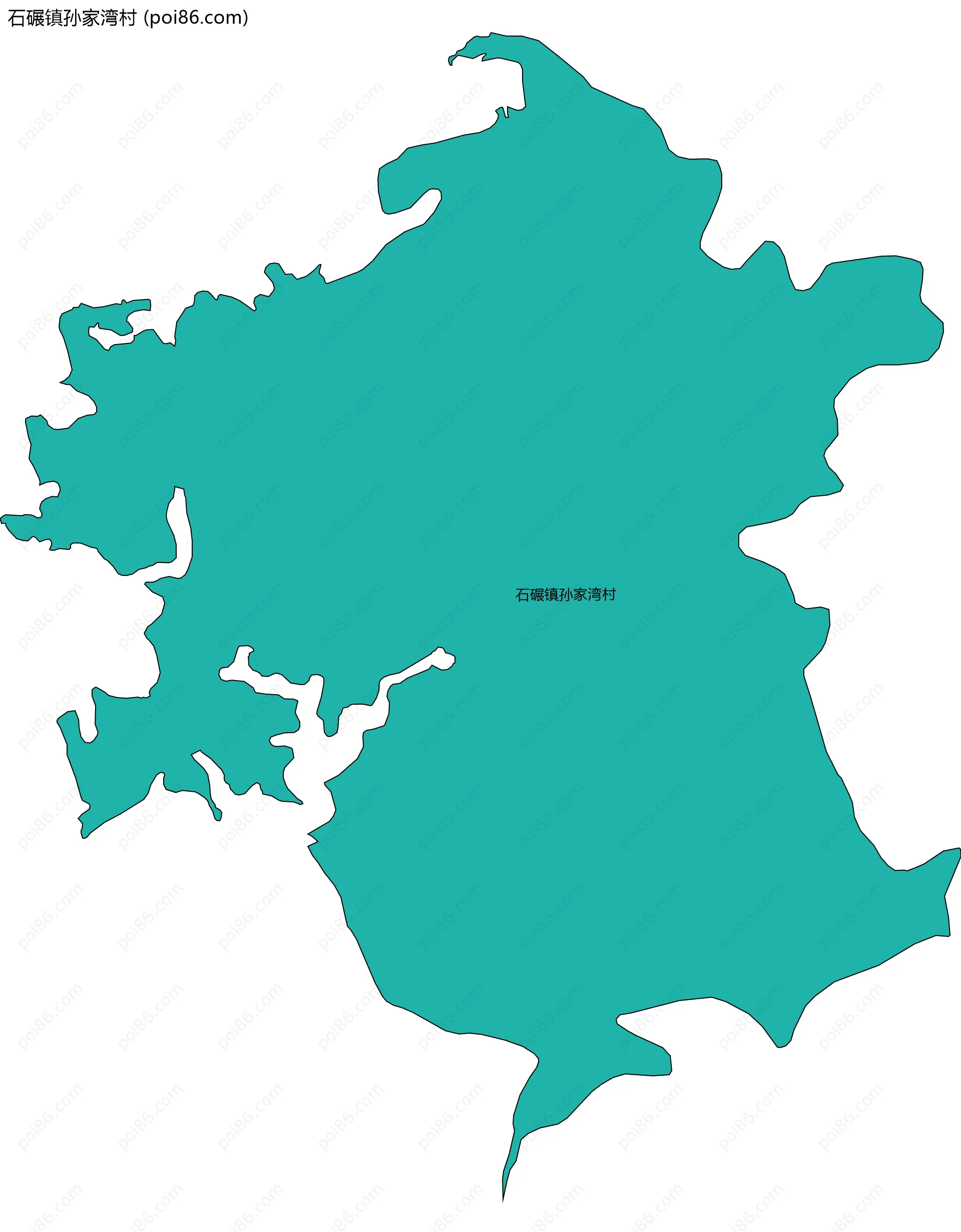 石碾镇孙家湾村边界地图