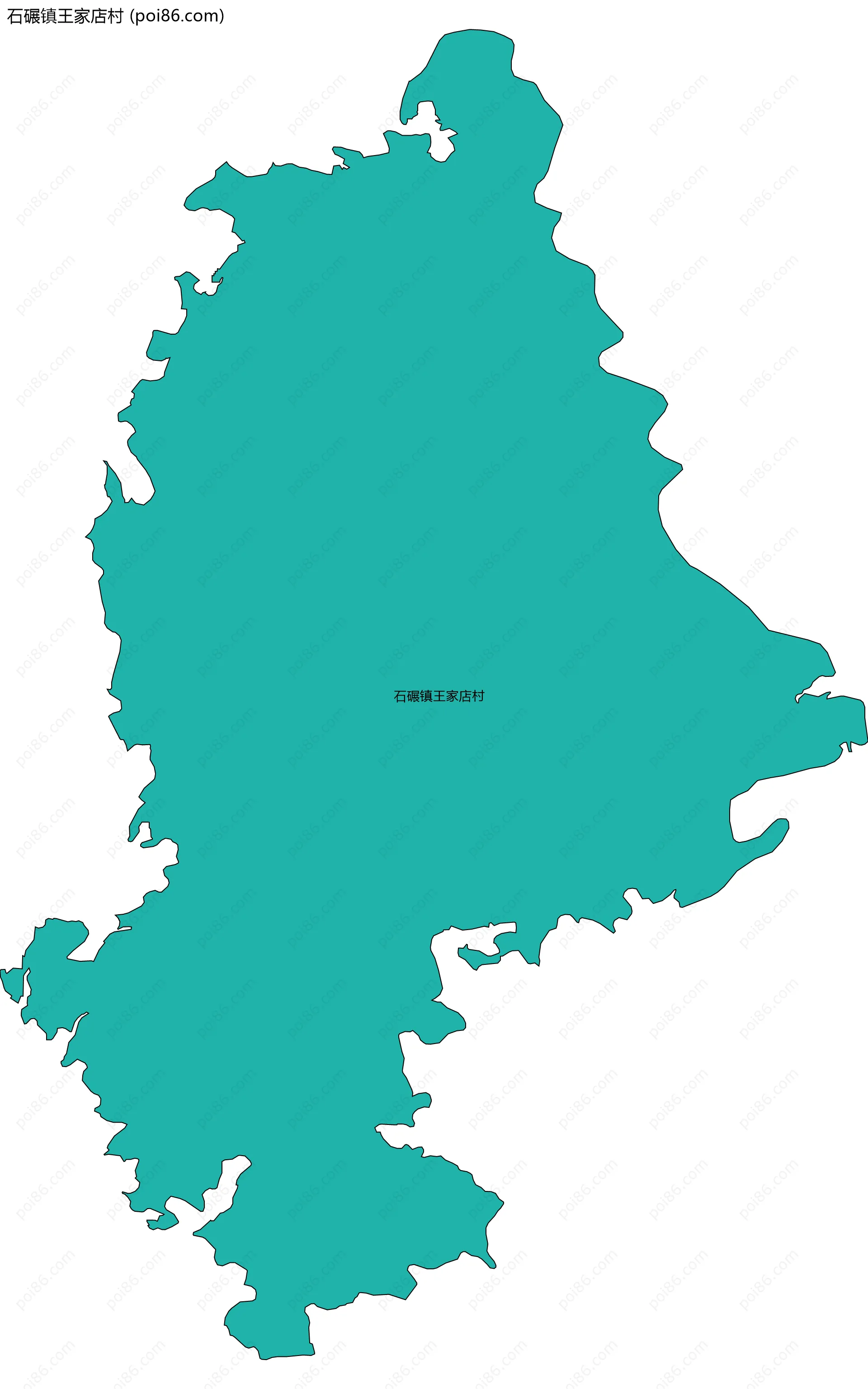 石碾镇王家店村边界地图