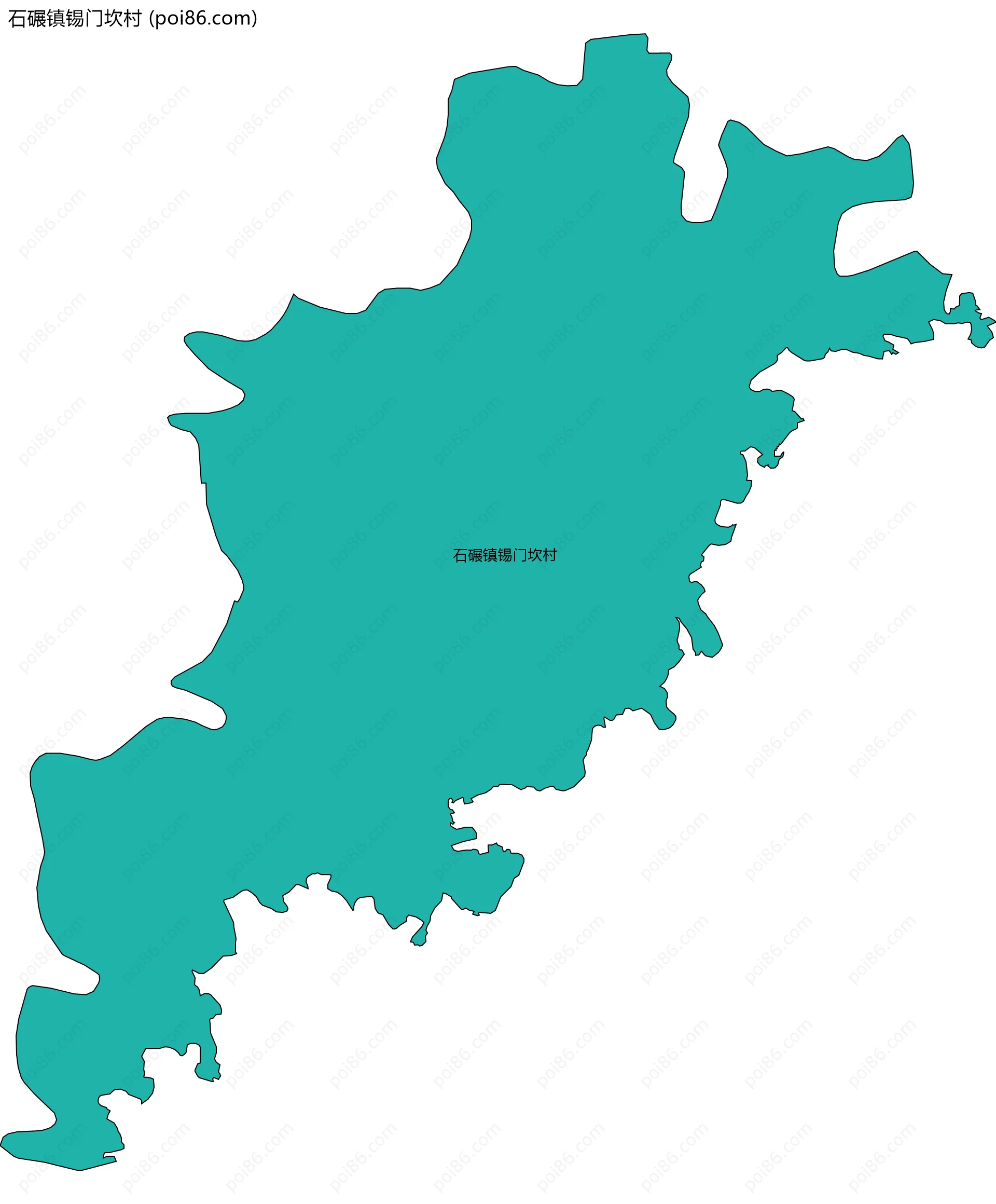 石碾镇锡门坎村边界地图