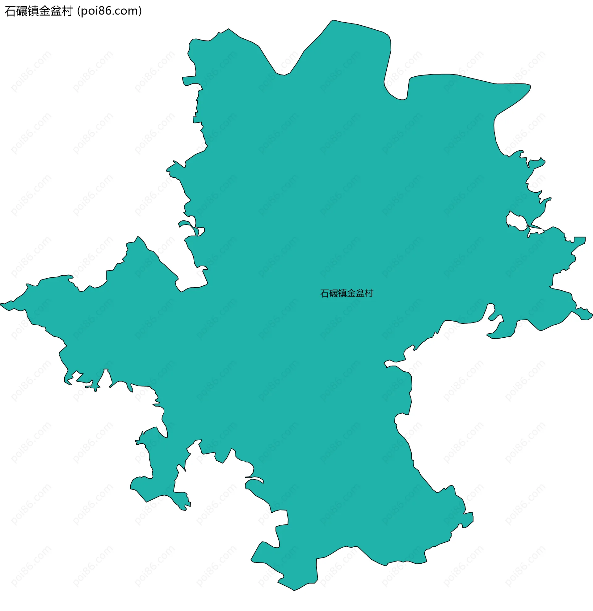 石碾镇金盆村边界地图