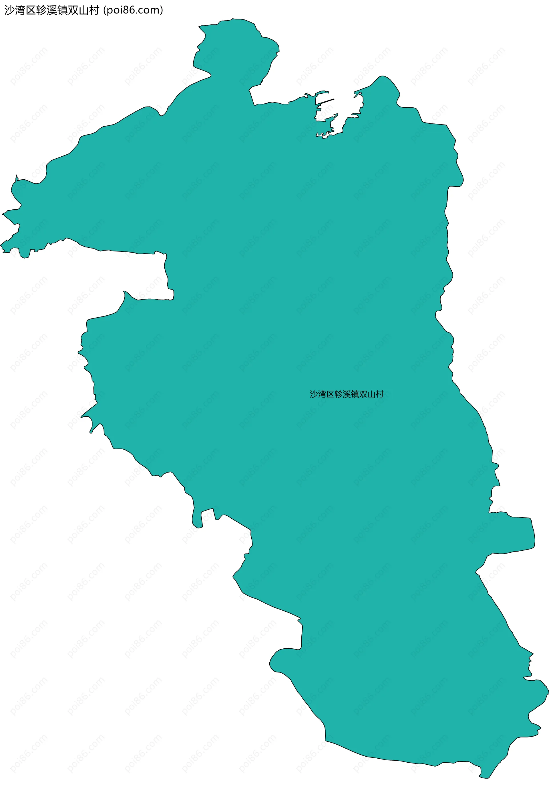 沙湾区轸溪镇双山村边界地图
