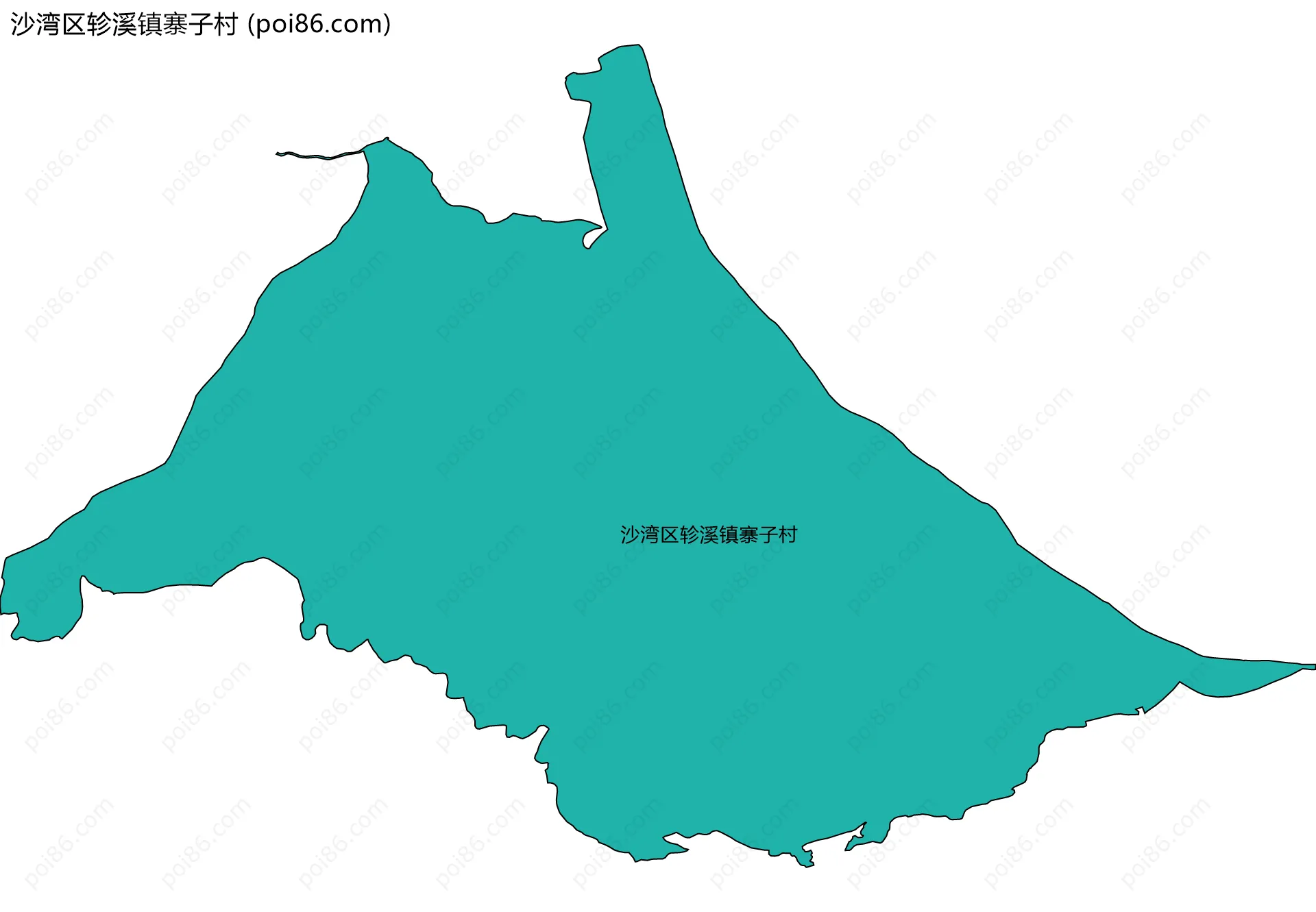 沙湾区轸溪镇寨子村边界地图