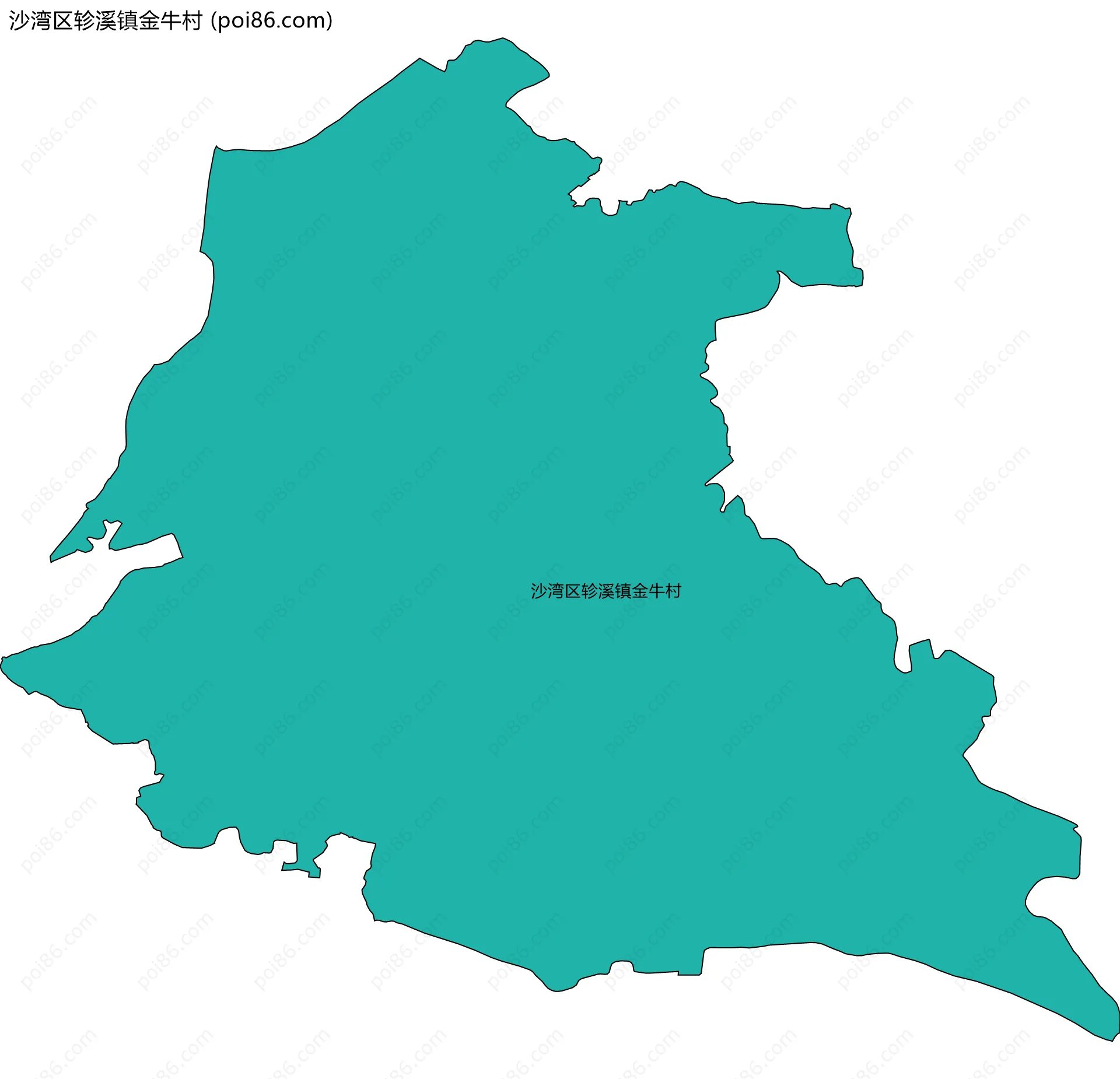 沙湾区轸溪镇金牛村边界地图