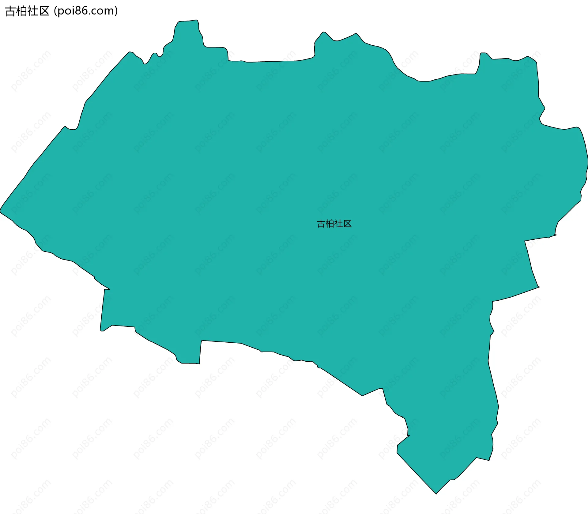 古柏社区边界地图