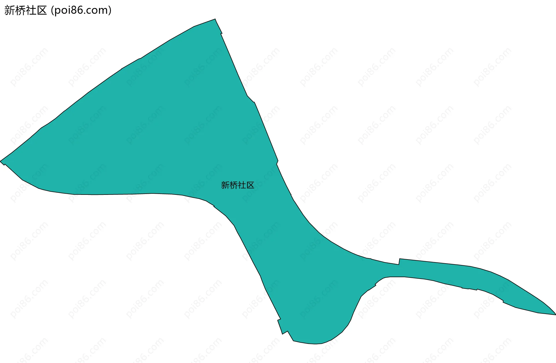 新桥社区边界地图