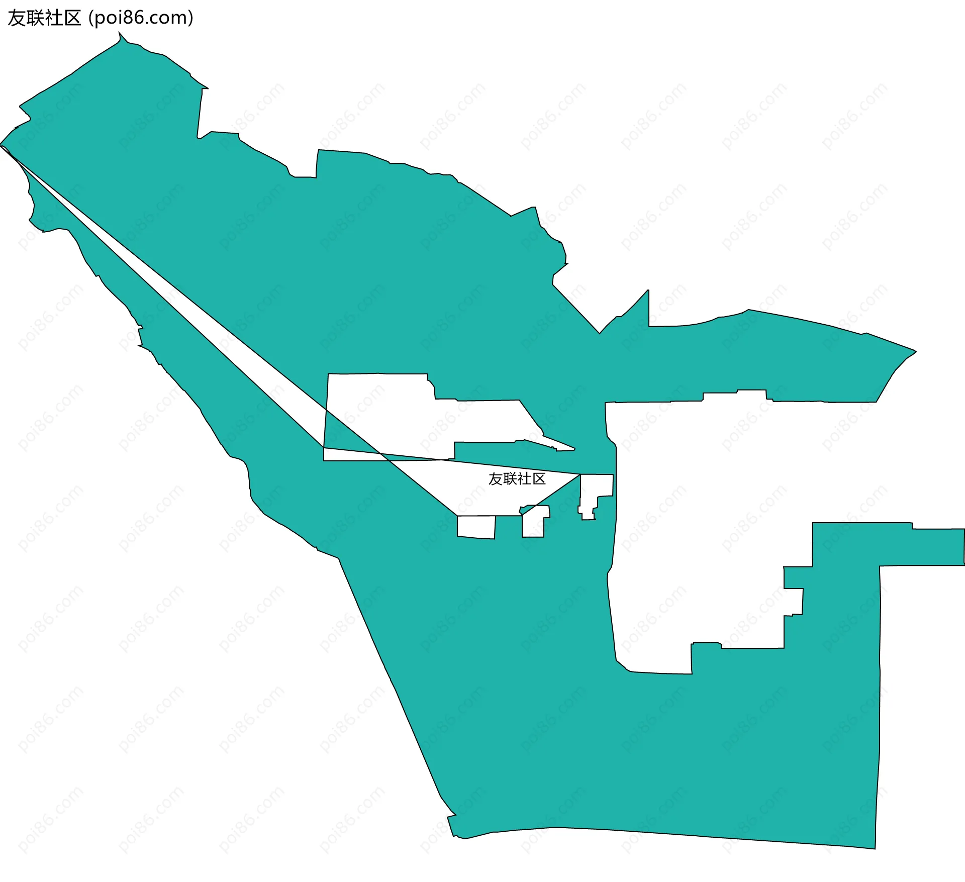 友联社区边界地图