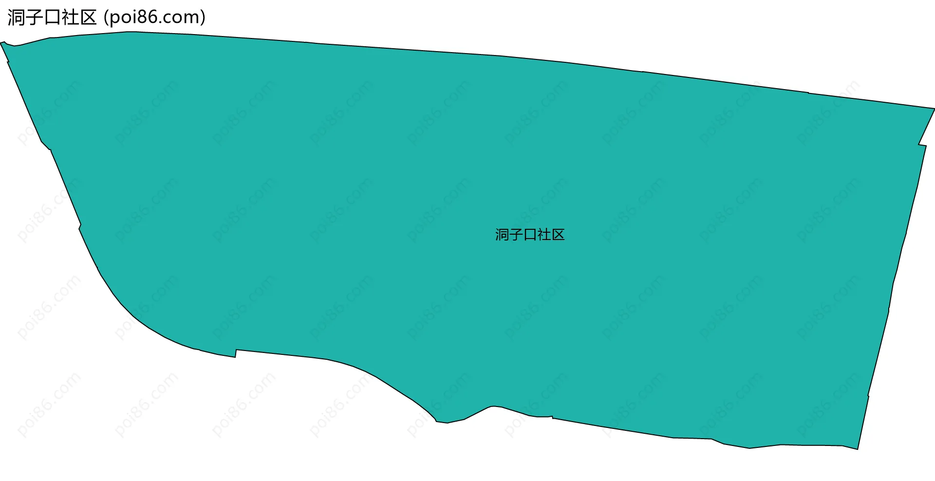 洞子口社区边界地图