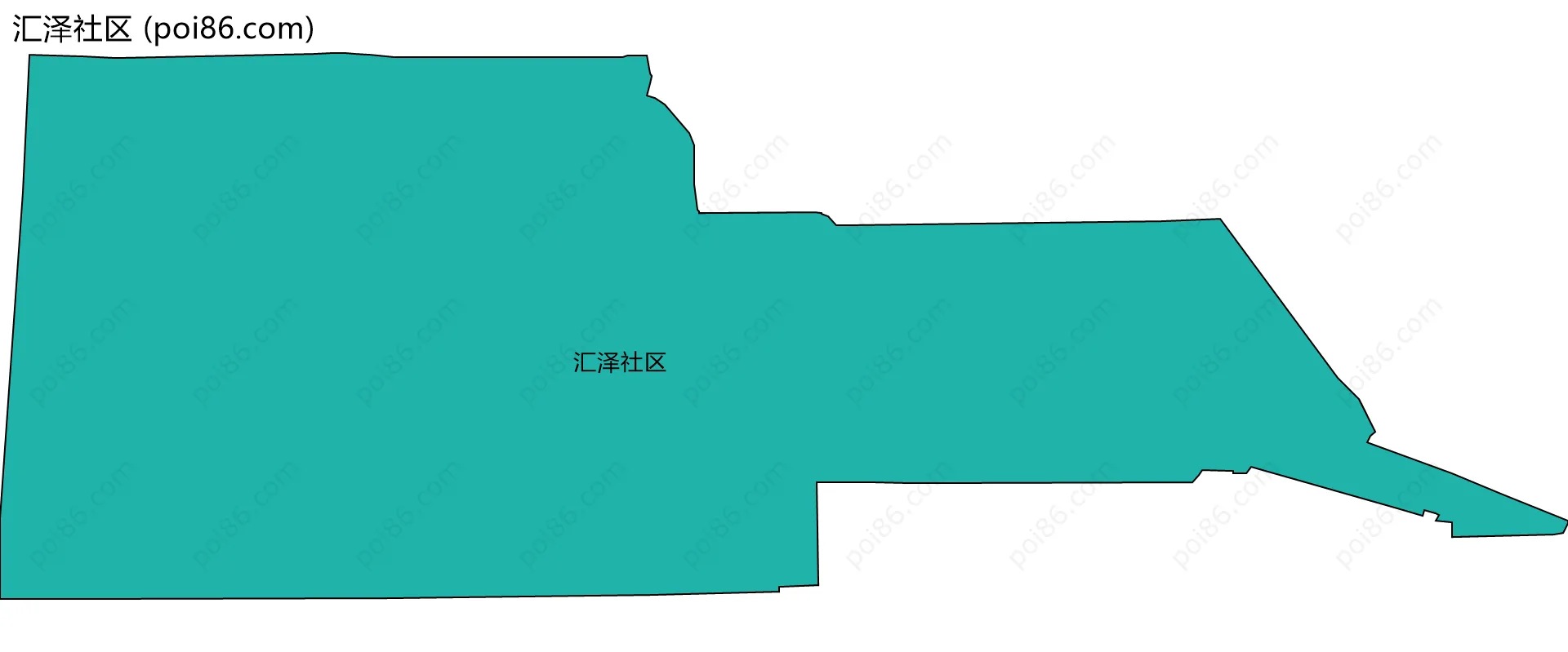 汇泽社区边界地图