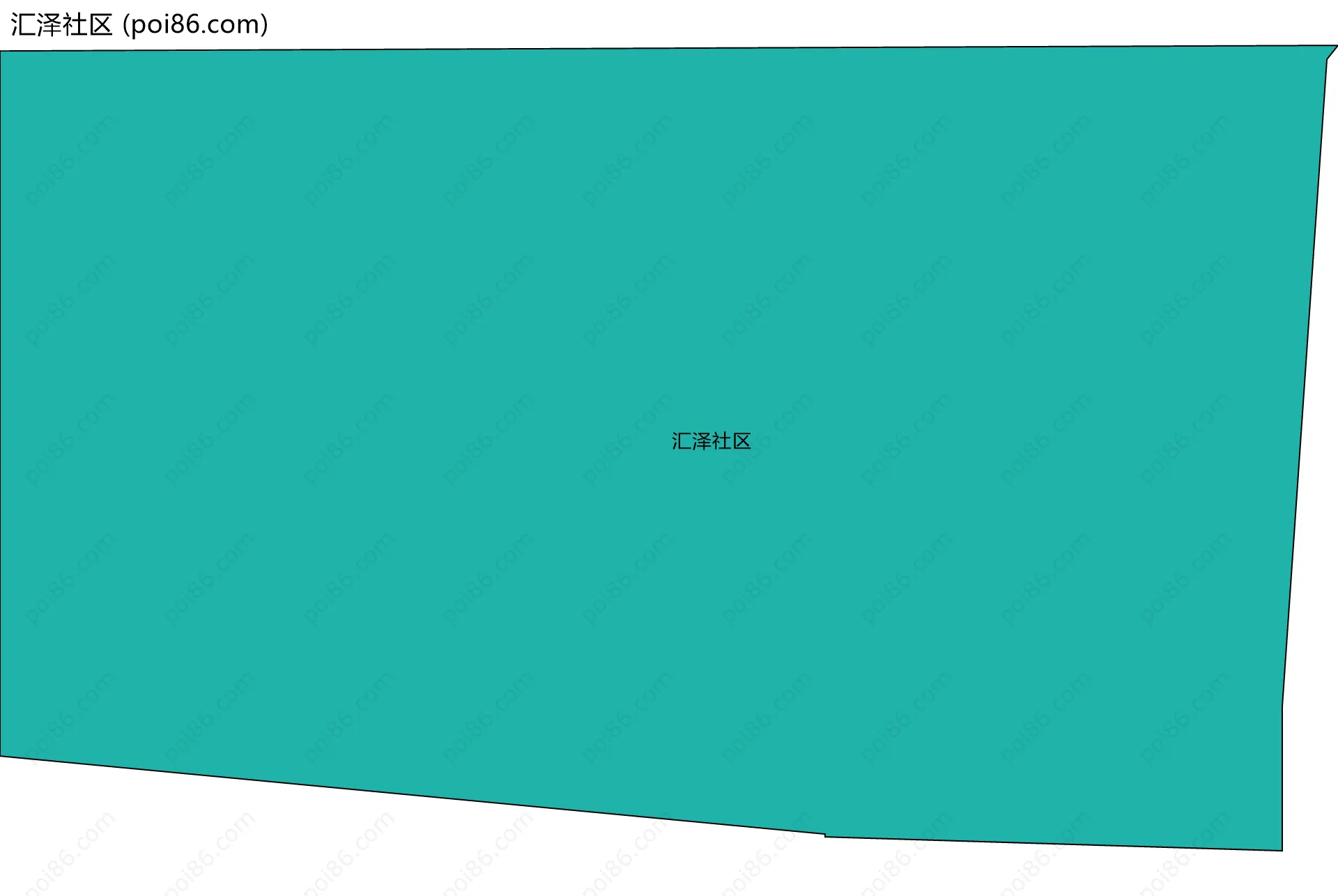 汇泽社区边界地图