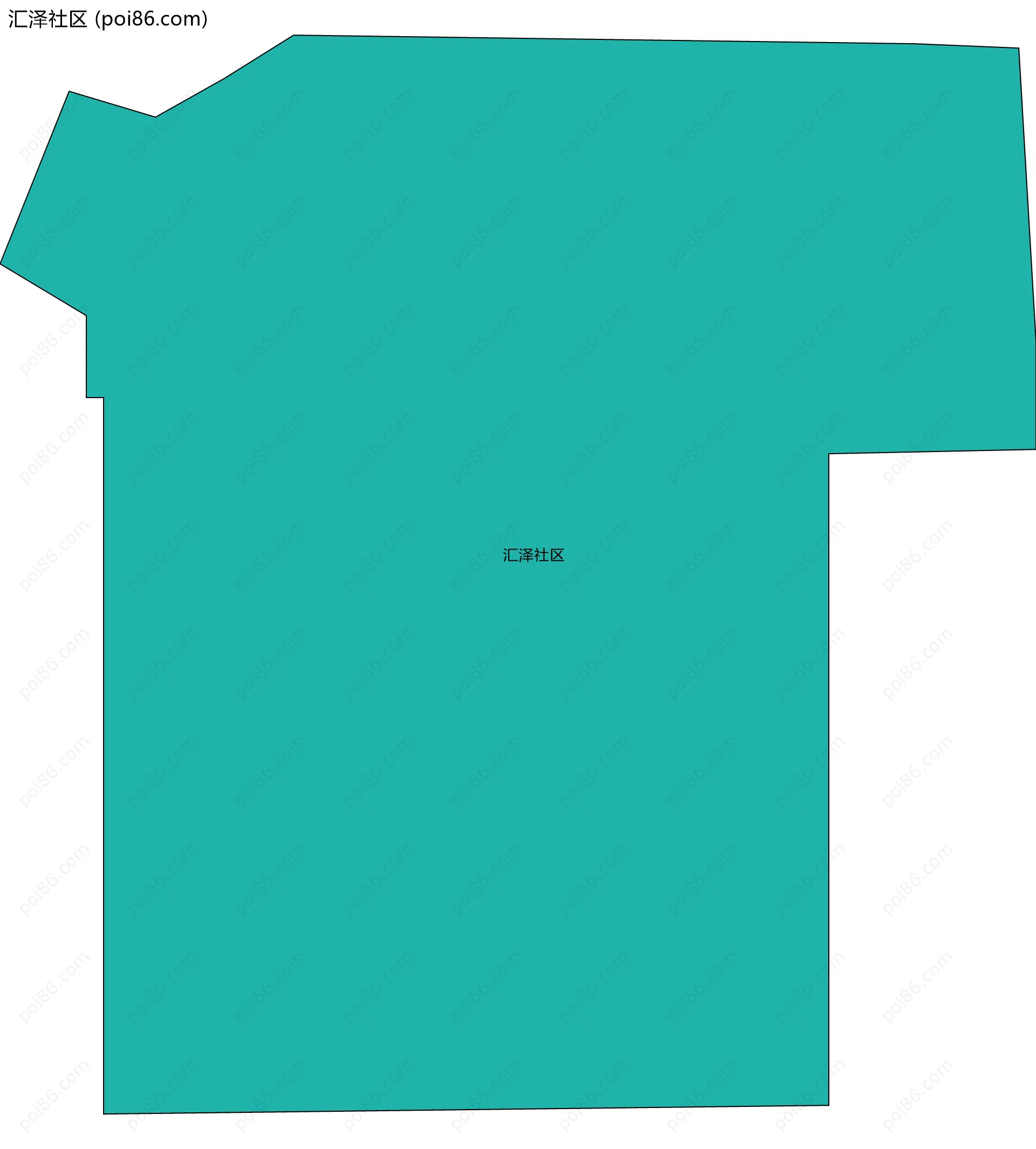 汇泽社区边界地图