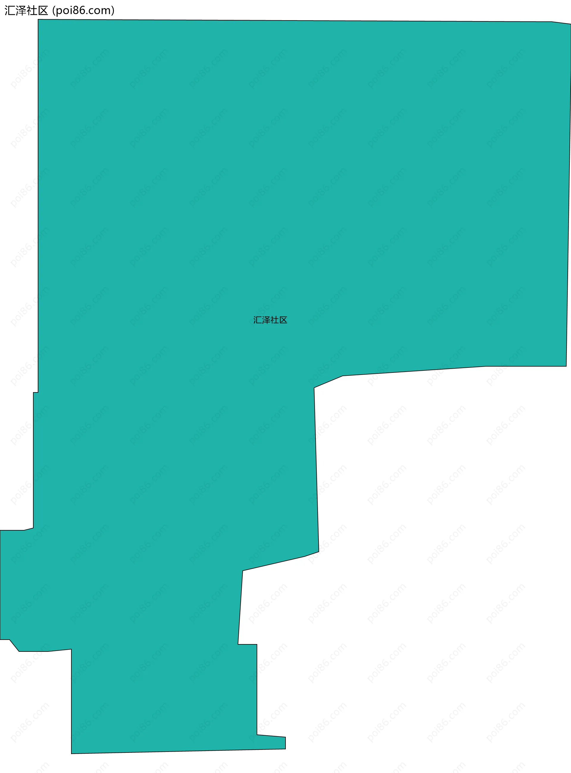汇泽社区边界地图