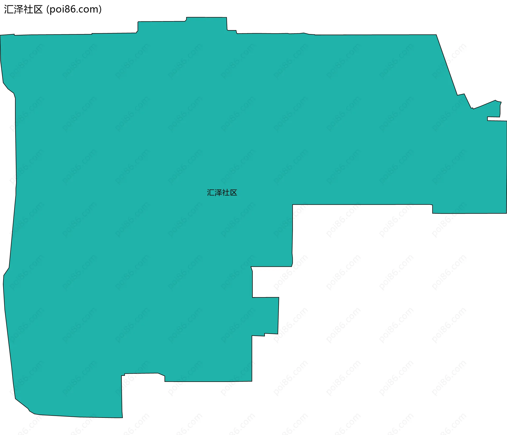 汇泽社区边界地图