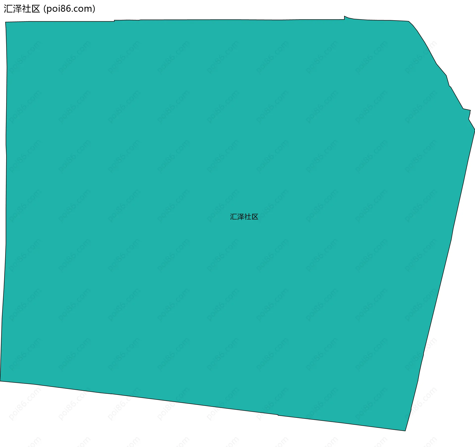 汇泽社区边界地图