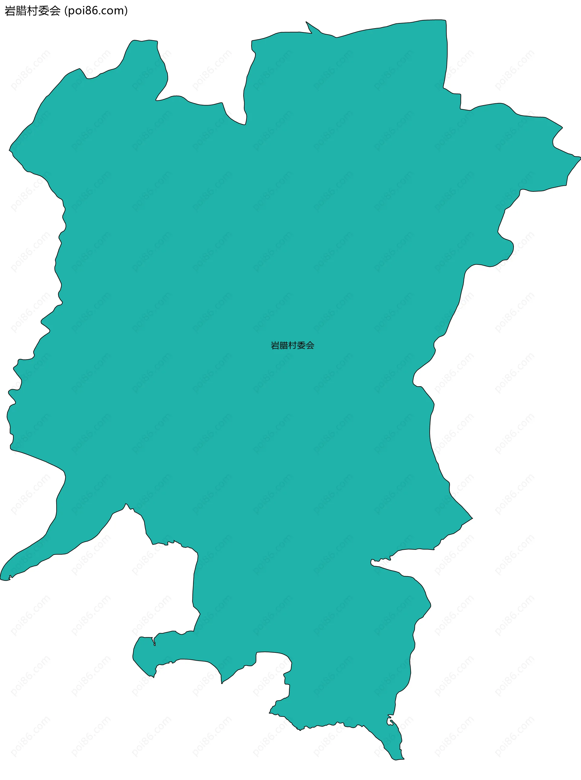 岩腊村委会边界地图