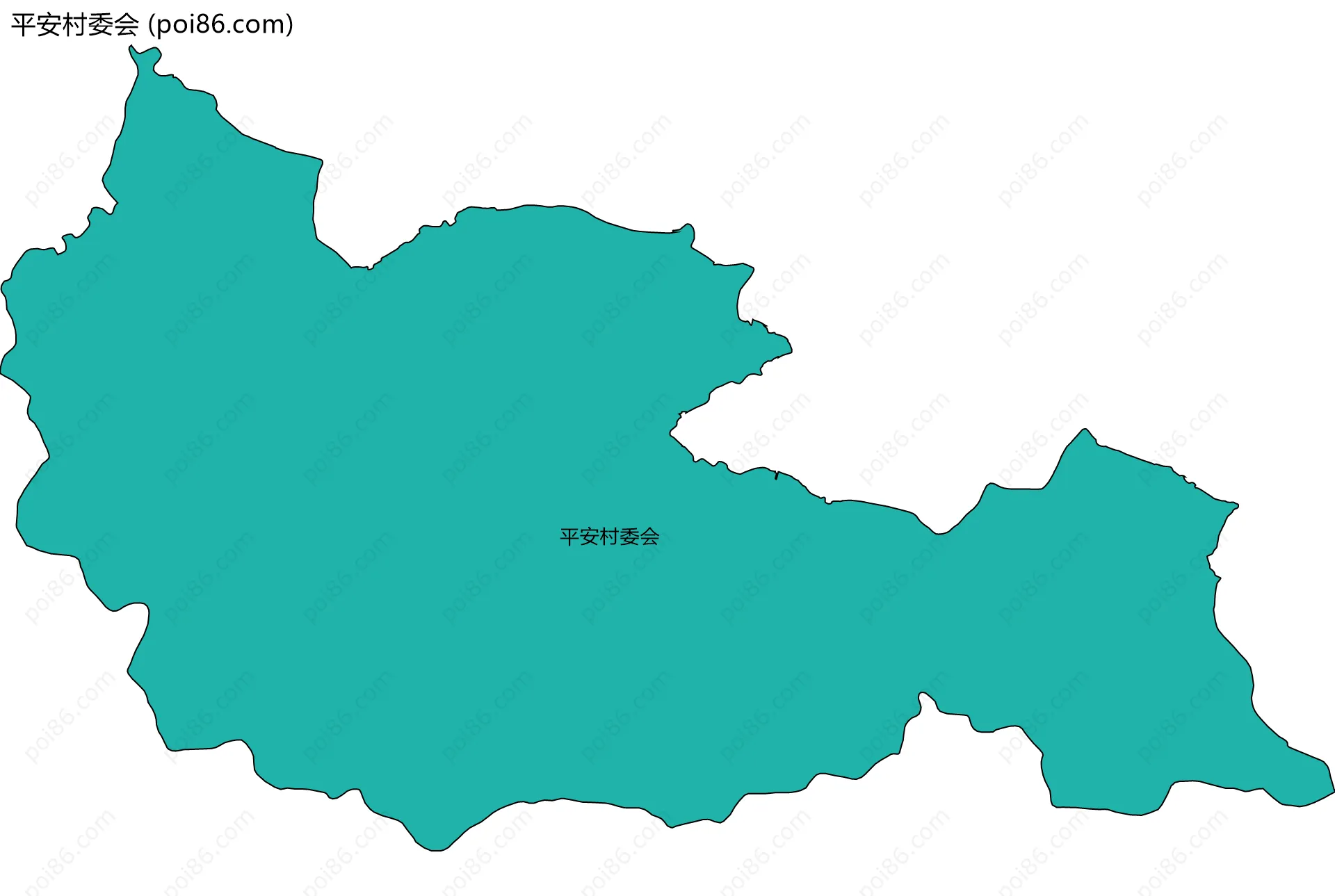 平安村委会边界地图