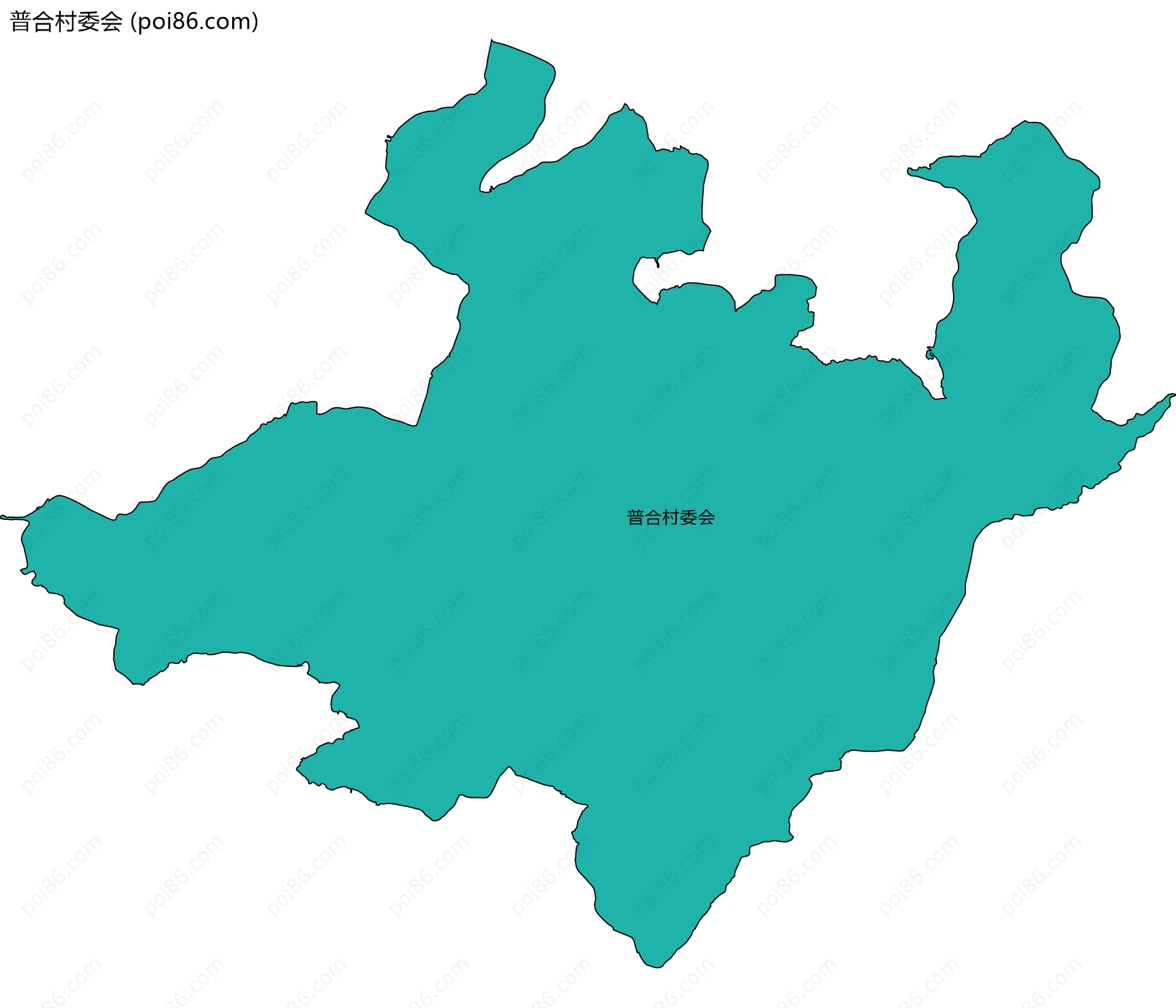 普合村委会边界地图