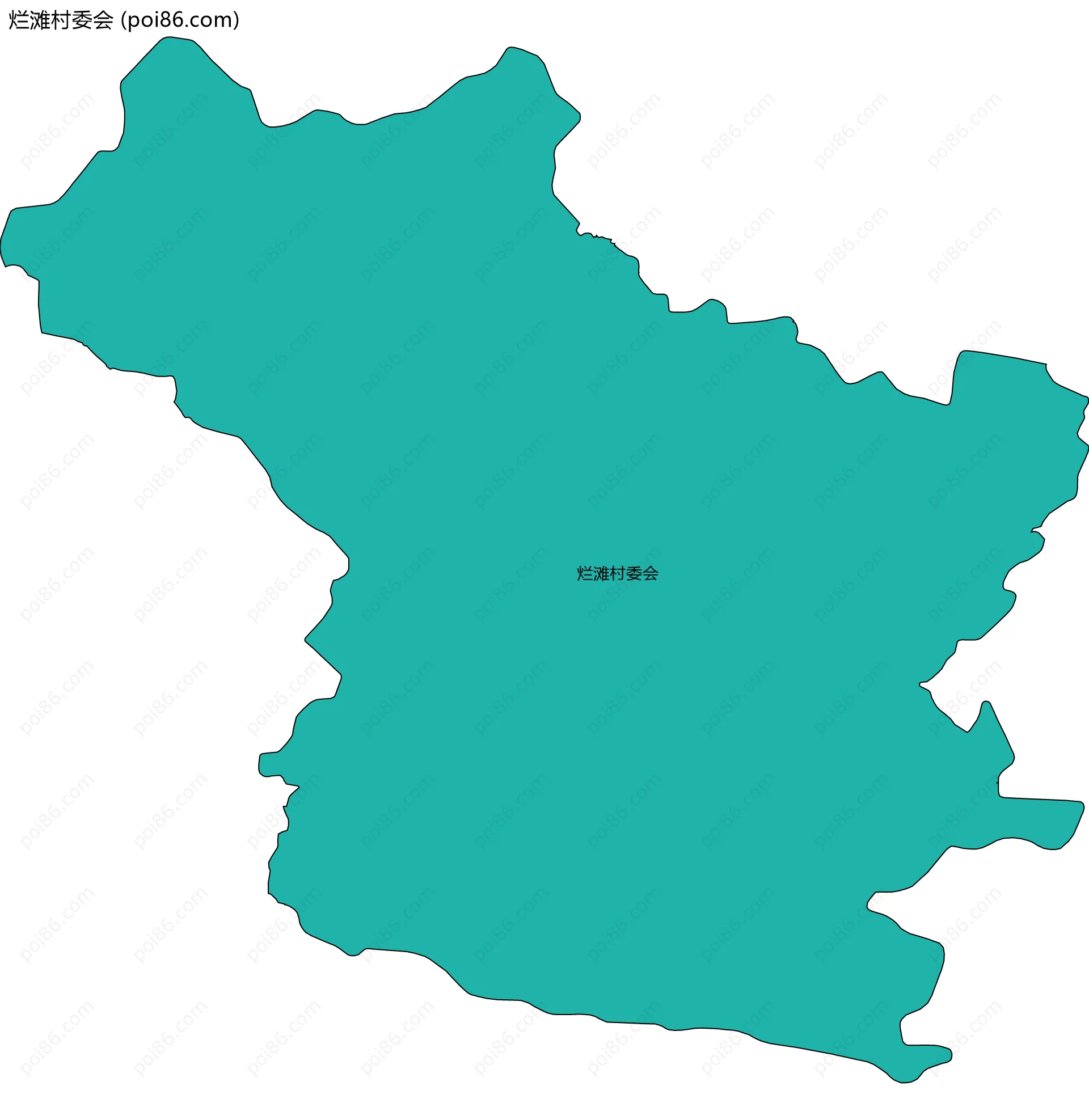 烂滩村委会边界地图