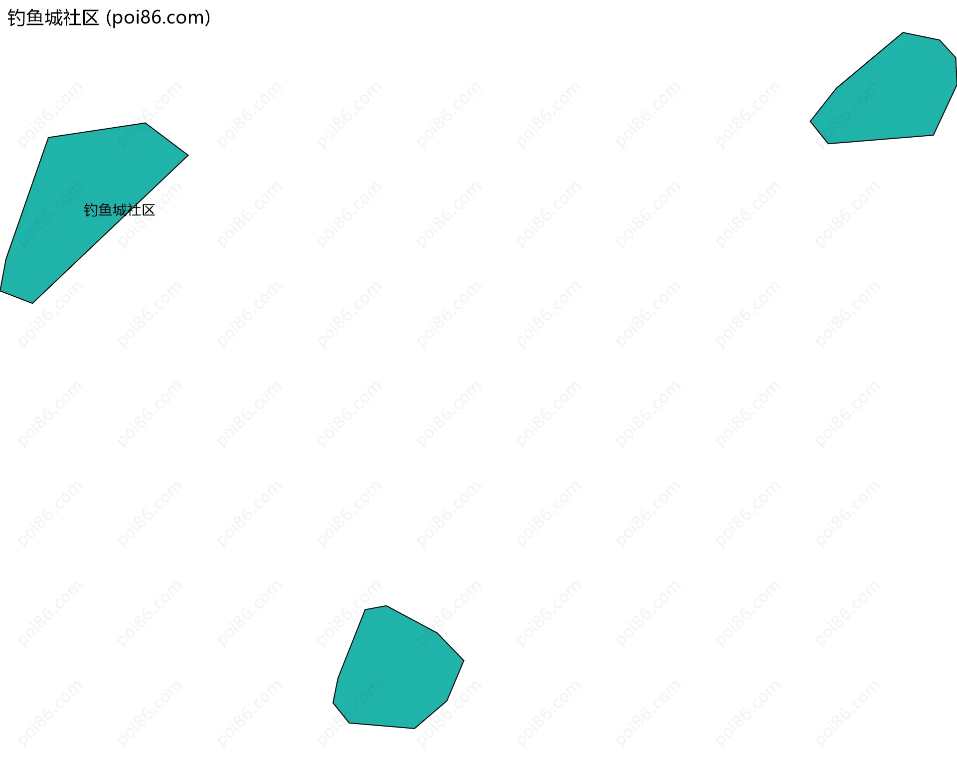 钓鱼城社区边界地图