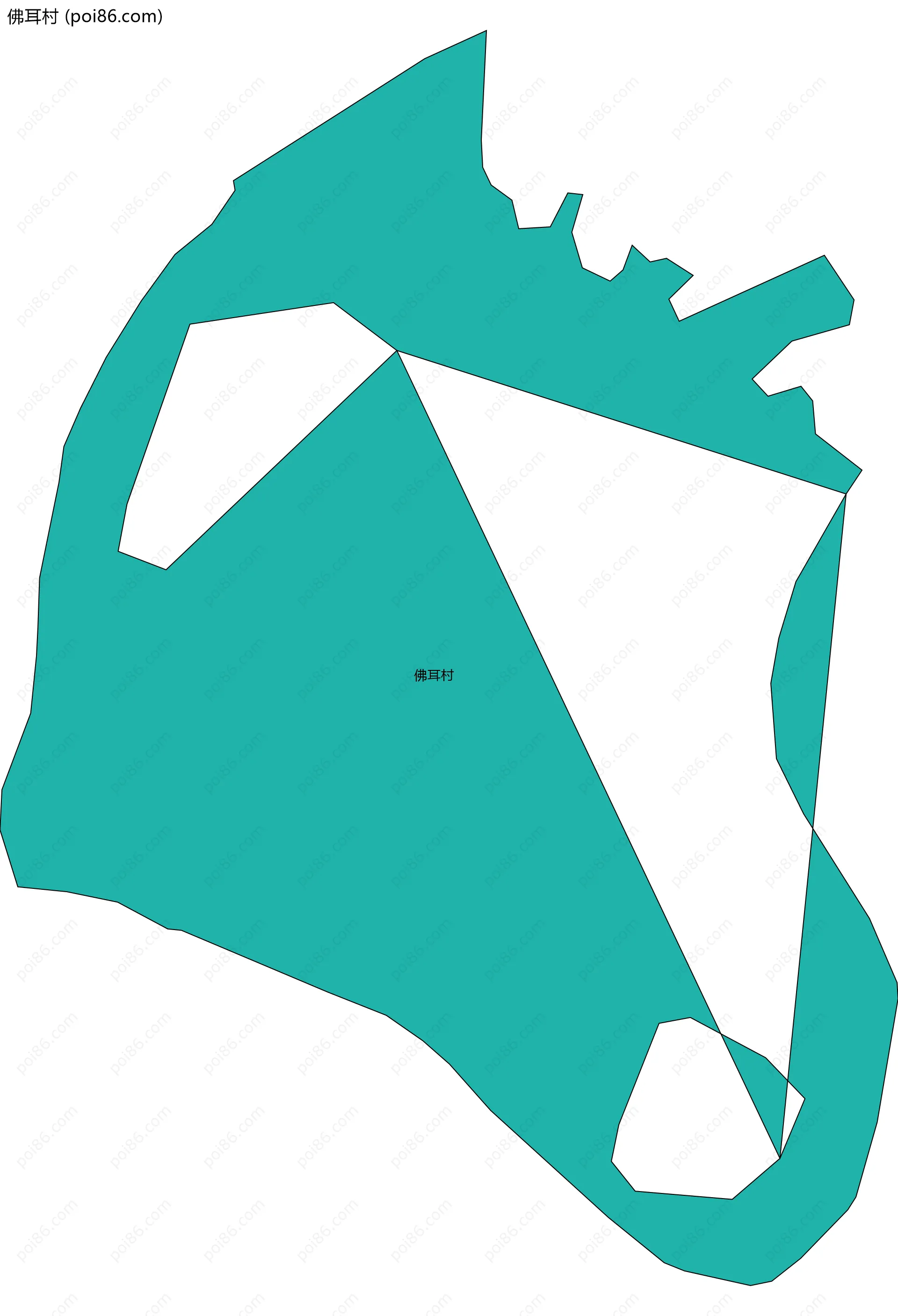 佛耳村边界地图