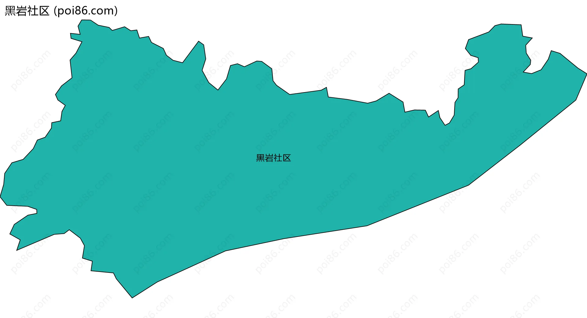 黑岩社区边界地图