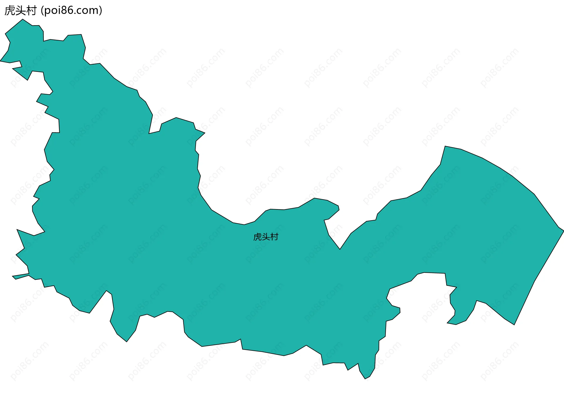 虎头村边界地图