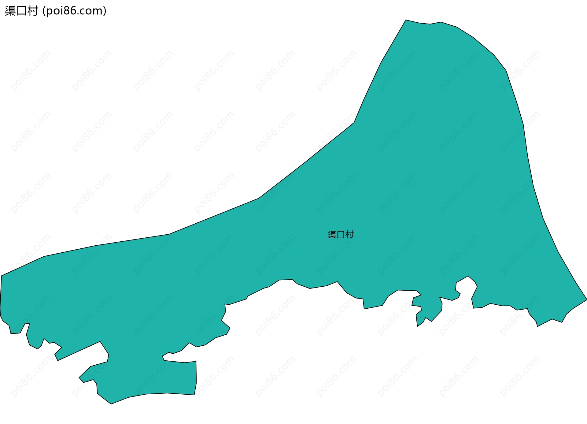 渠口村边界地图