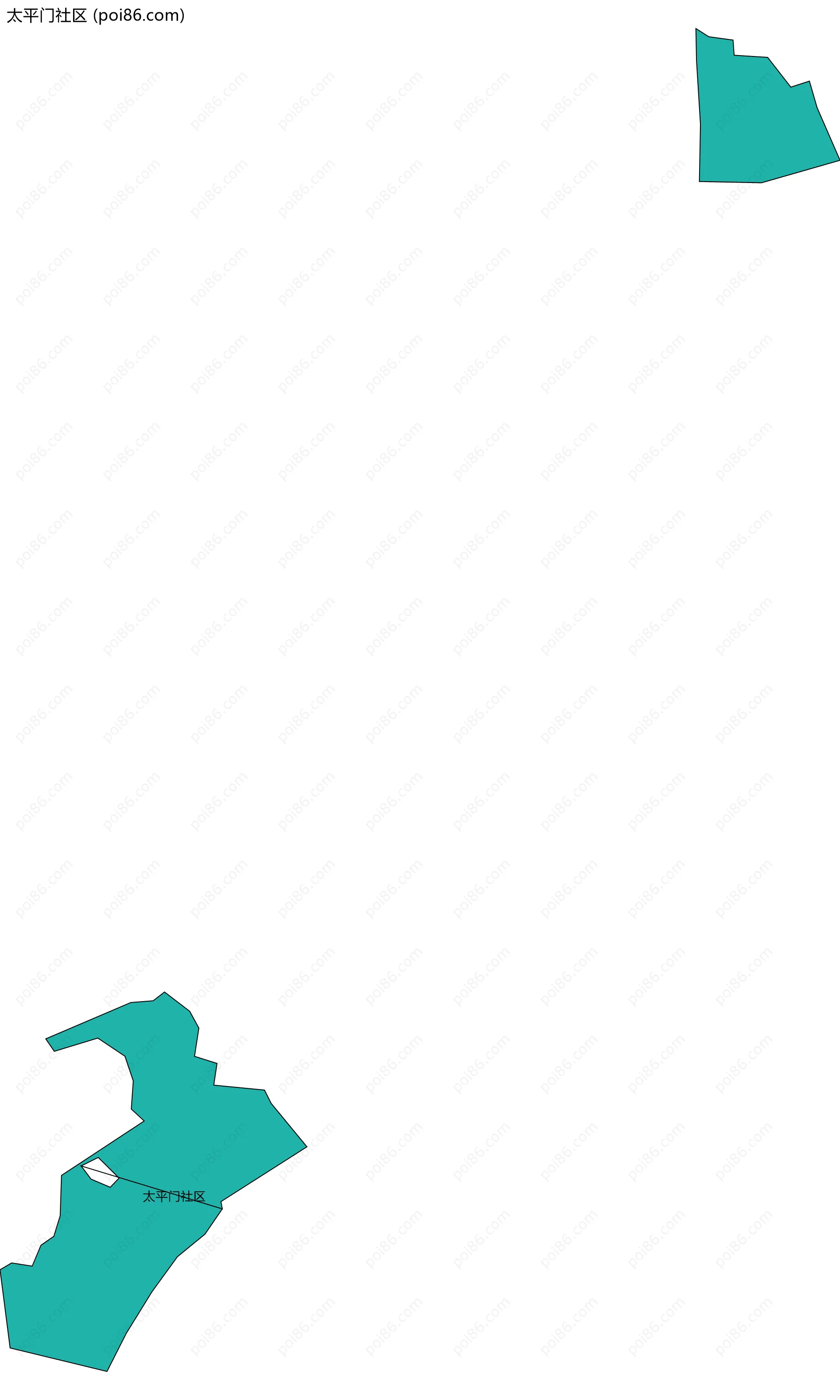 太平门社区边界地图