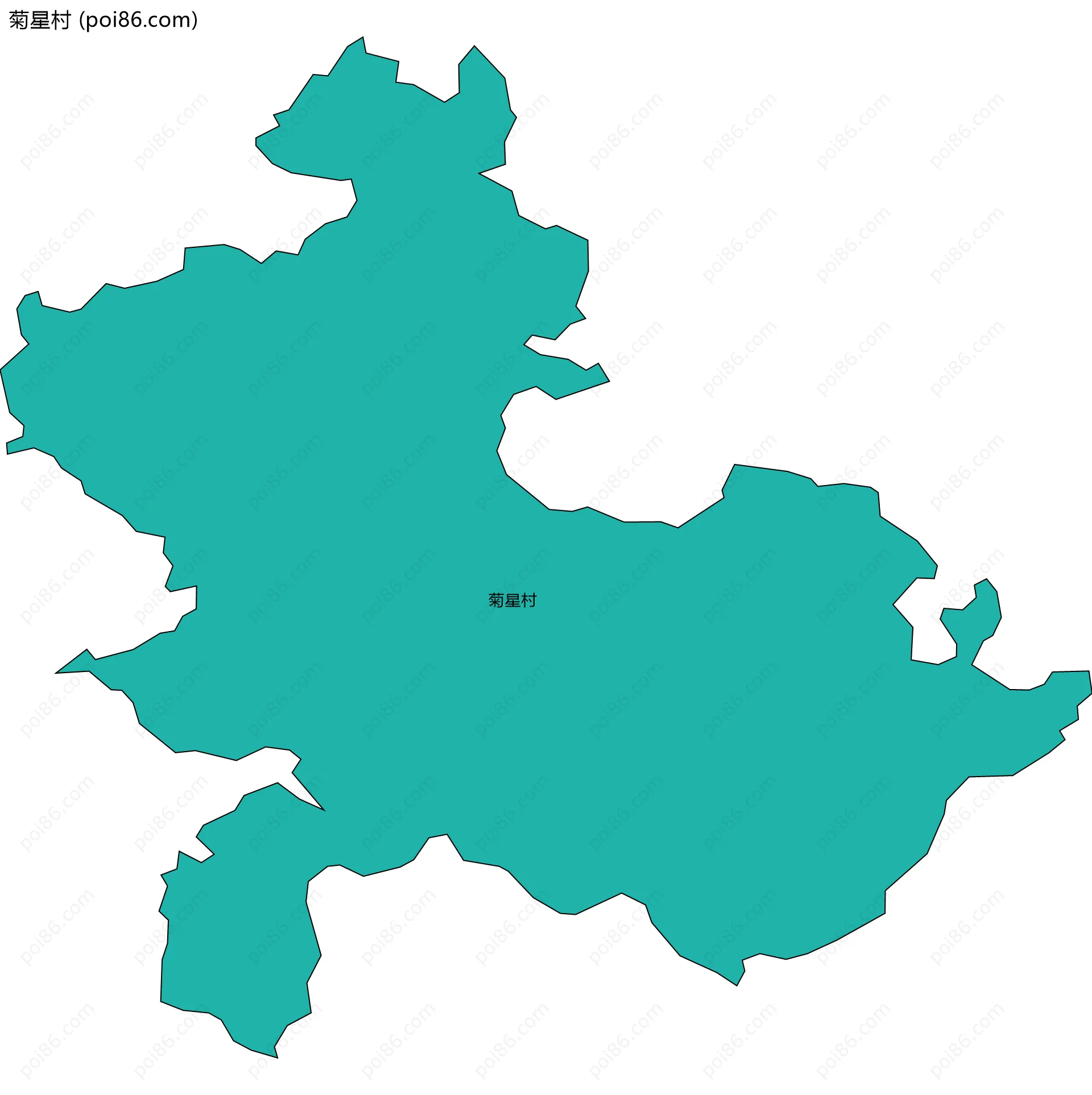 菊星村边界地图