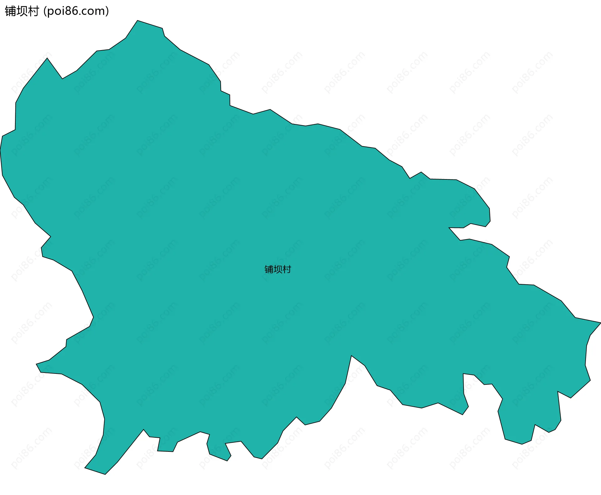 铺坝村边界地图