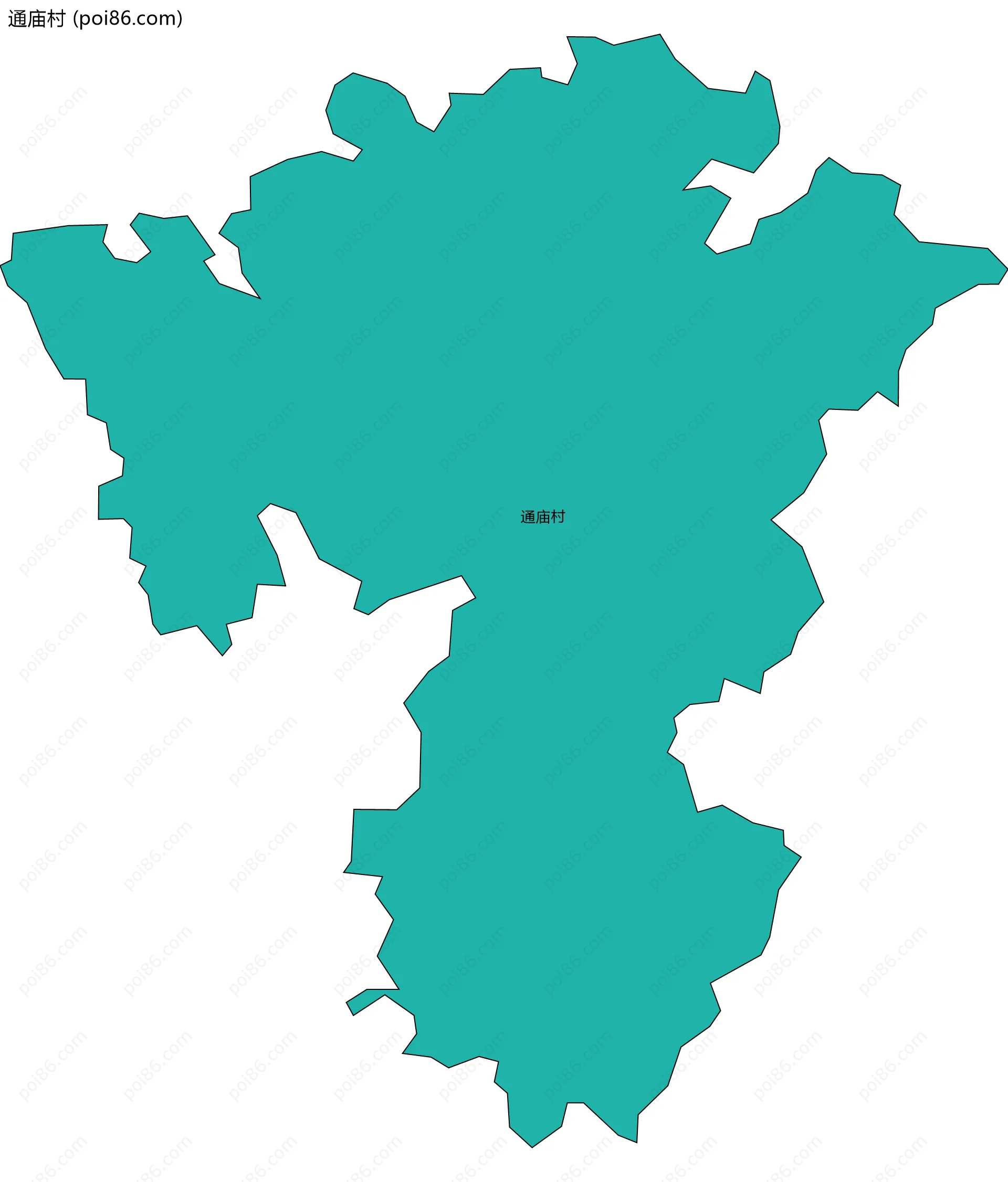 通庙村边界地图