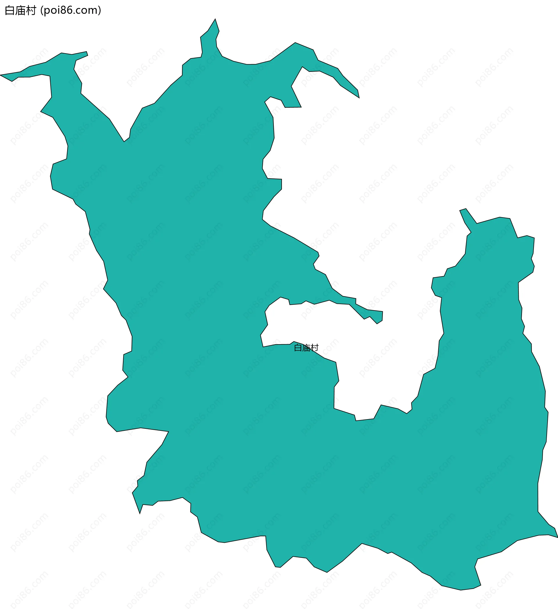 白庙村边界地图