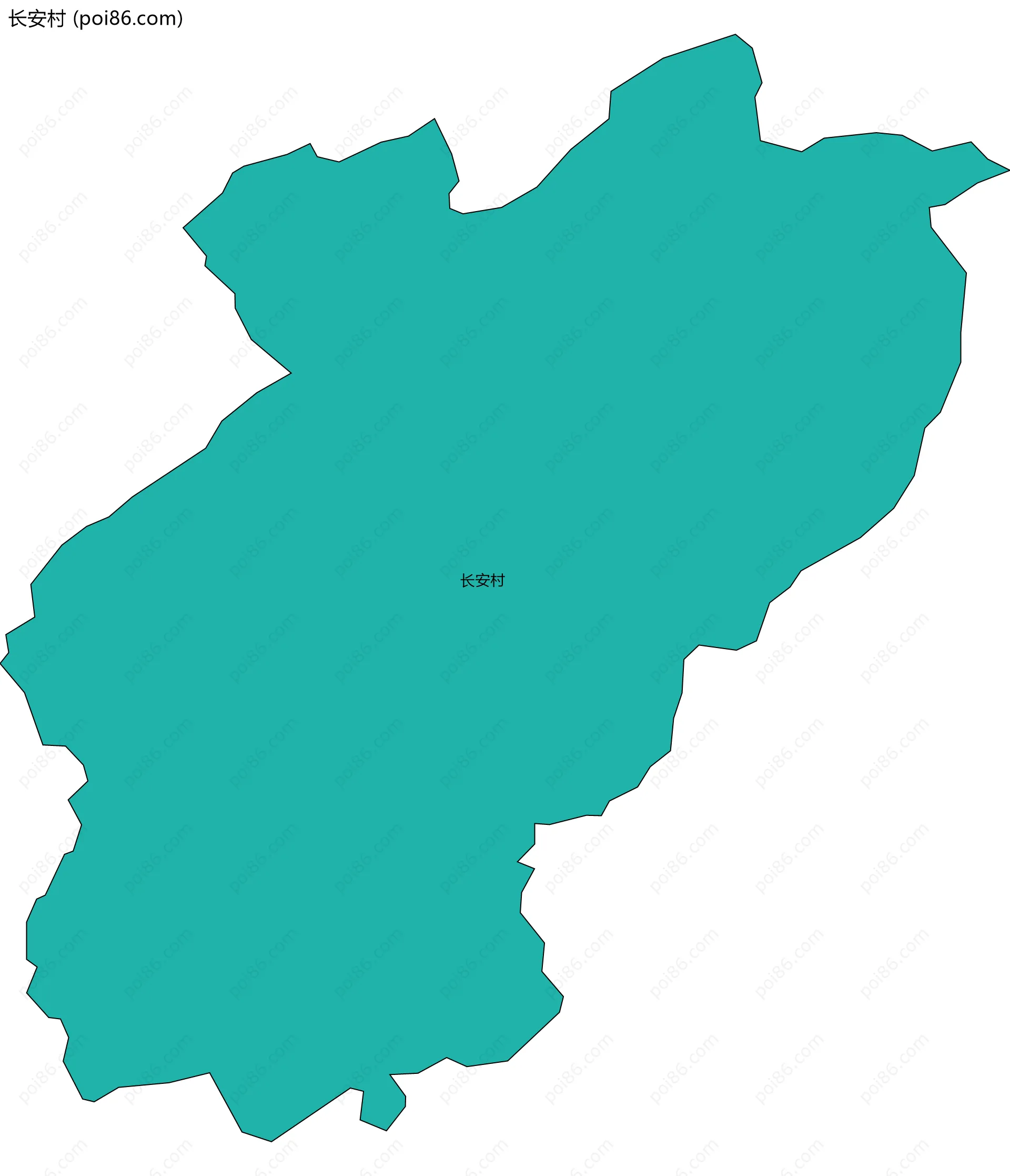 长安村边界地图