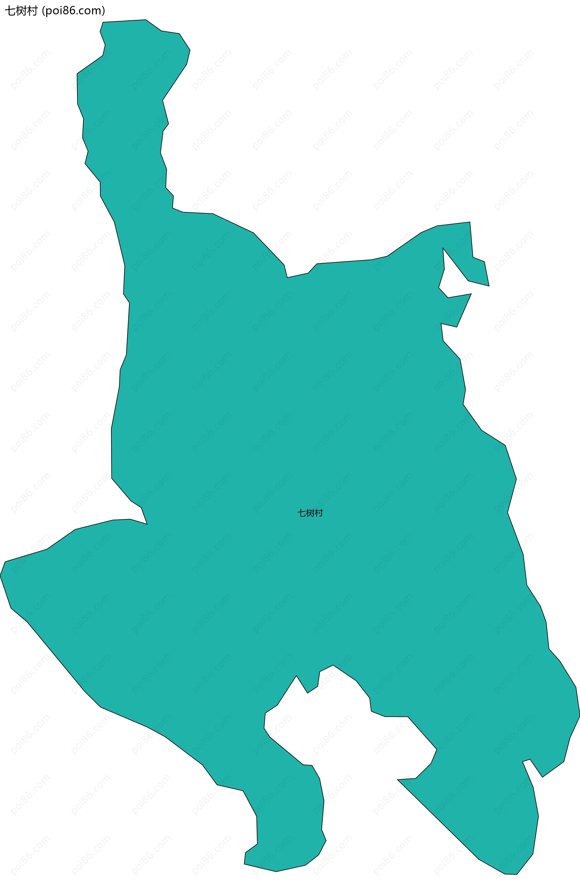 七树村边界地图