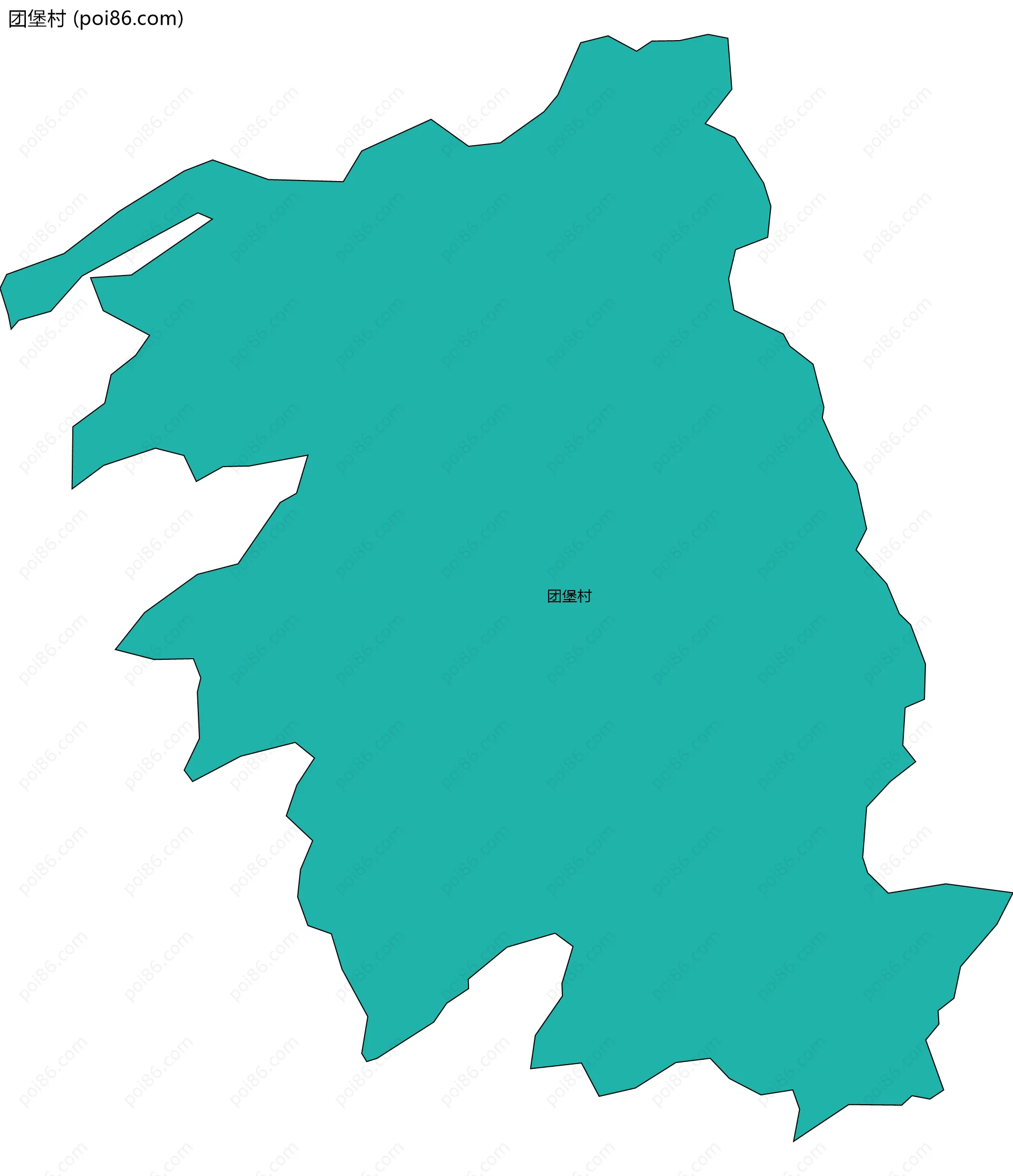 团堡村边界地图
